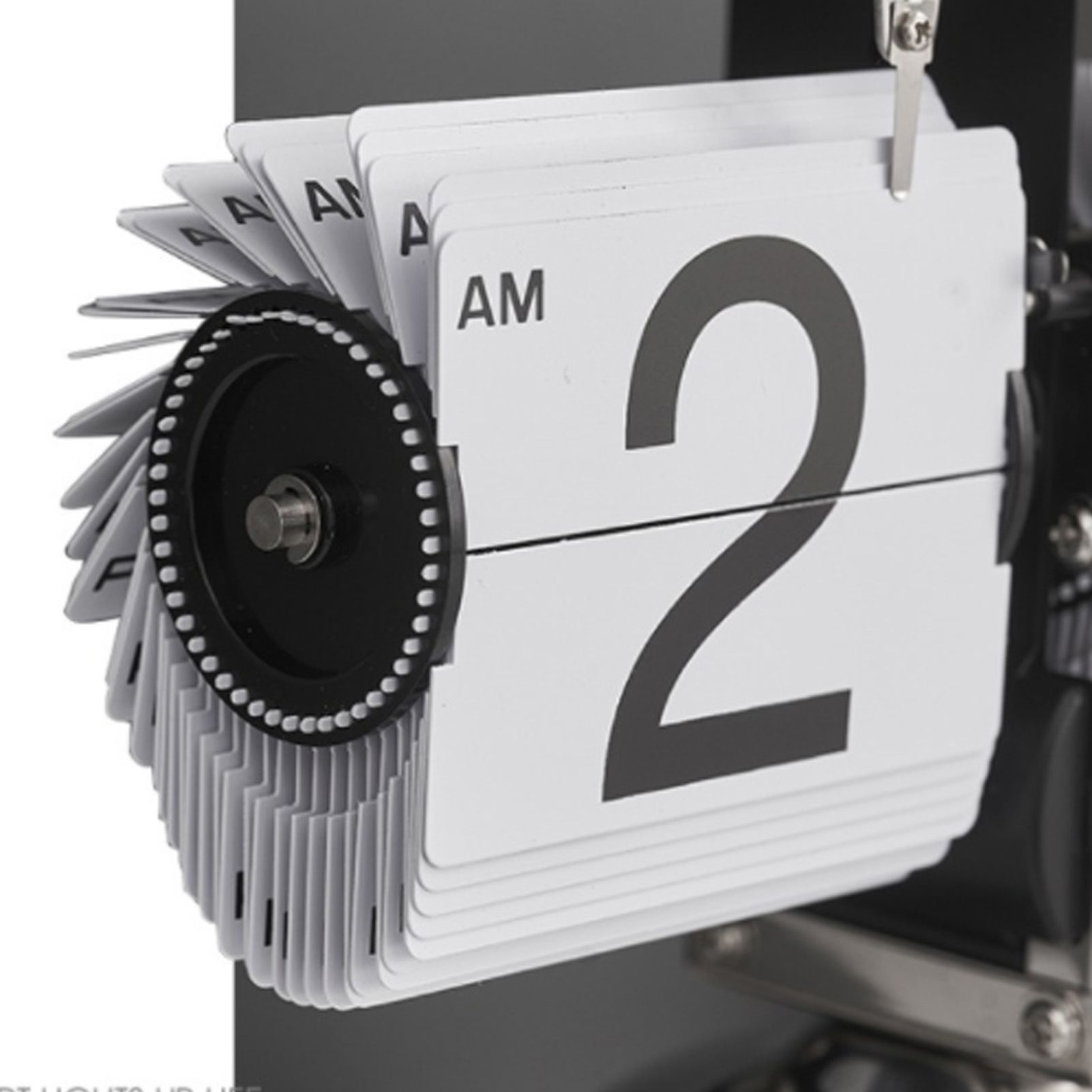 Digital Flip Down Clock Retro Minimalist Single Foot Mechanical Auto Flip Clock Desk Clock for Home Livingroom White - Image 7