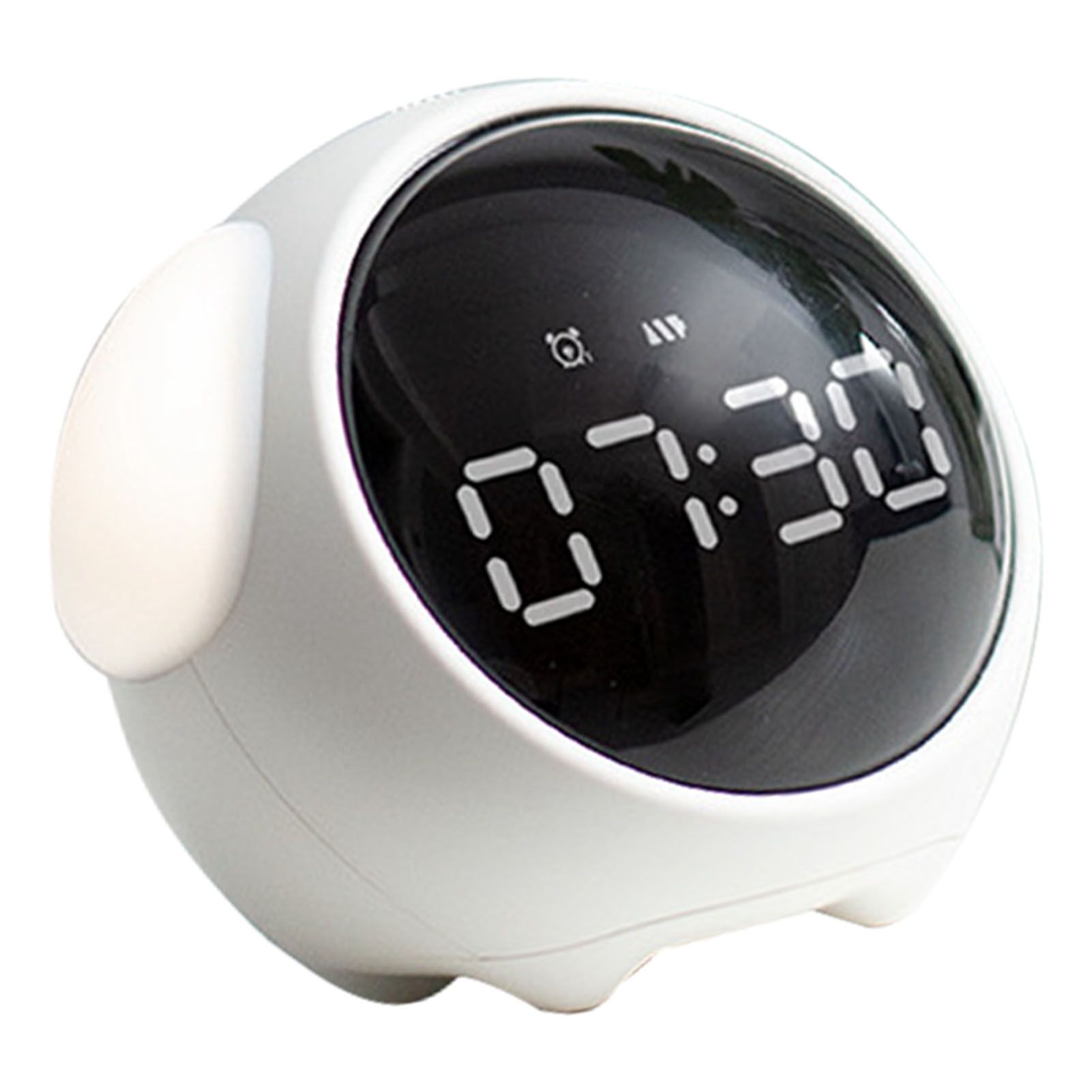 Expression Clock Cute Dog Shape Multifunctional LED Digital Alarm Clock Voice Activated Night Light White - Image 2