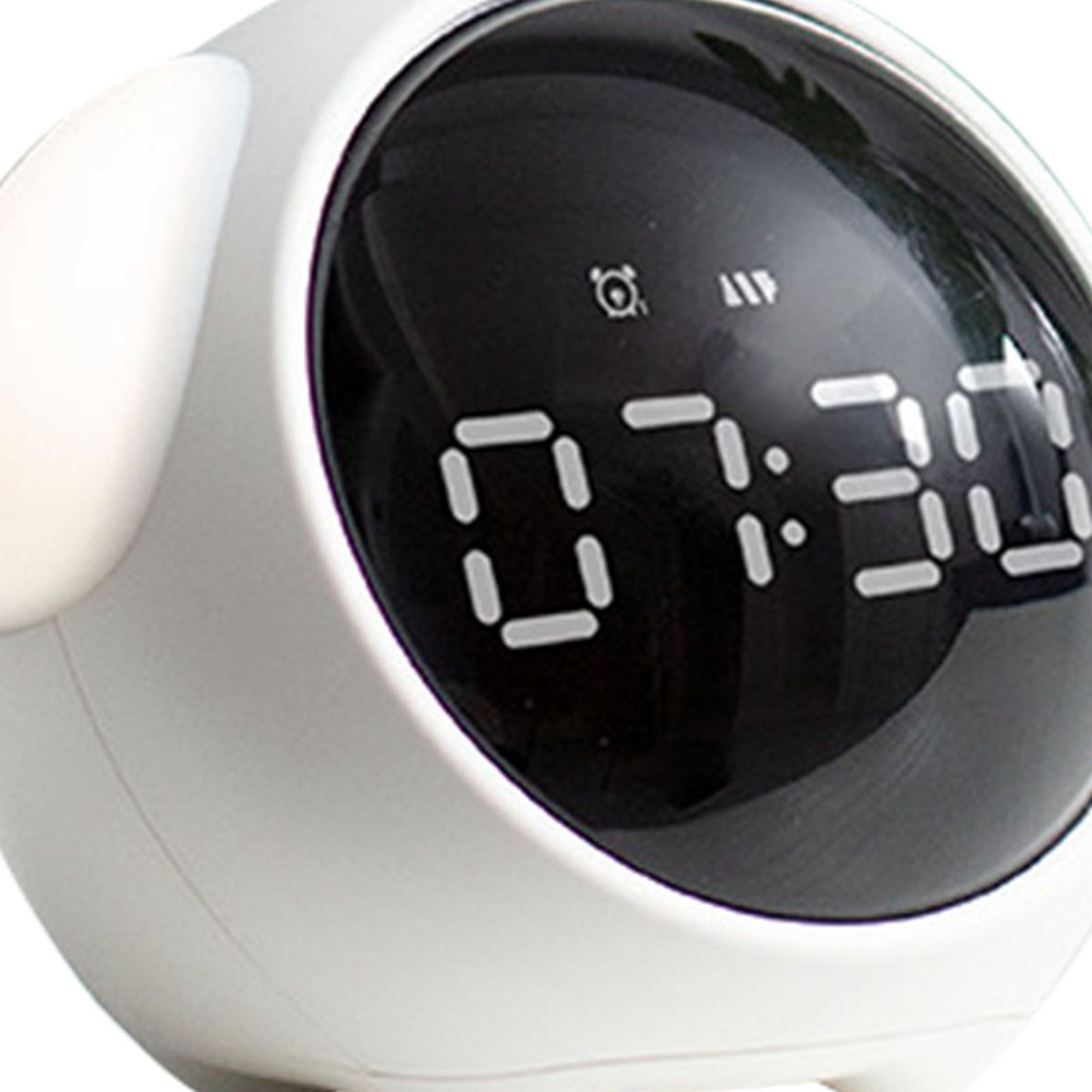 Expression Clock Cute Dog Shape Multifunctional LED Digital Alarm Clock Voice Activated Night Light White - Image 8