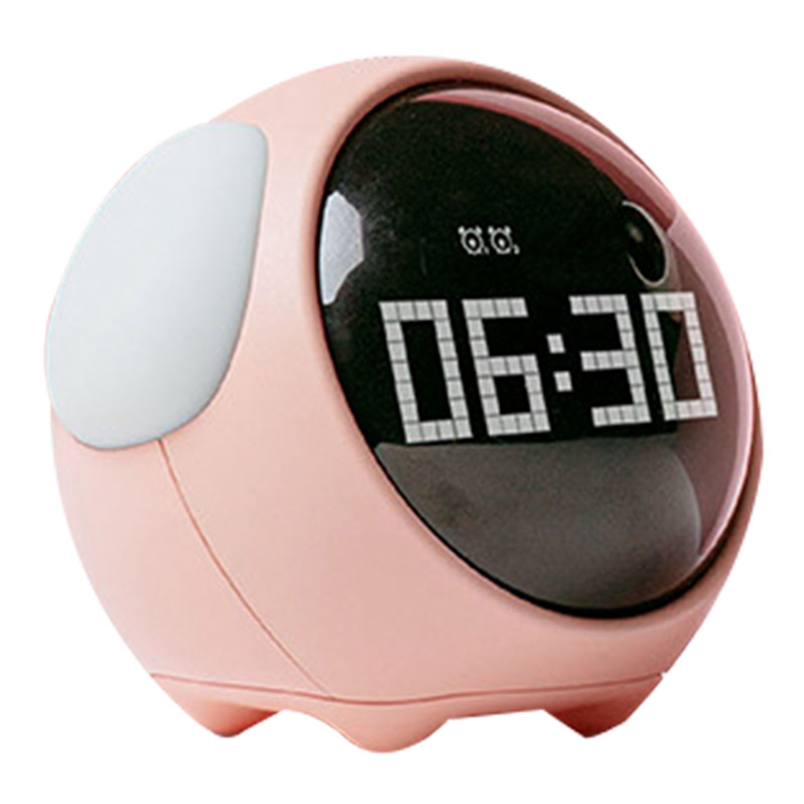 Expression Clock Cute Dog Shape Multifunctional LED Digital Alarm Clock Voice Activated Night Light Pink - Image 1