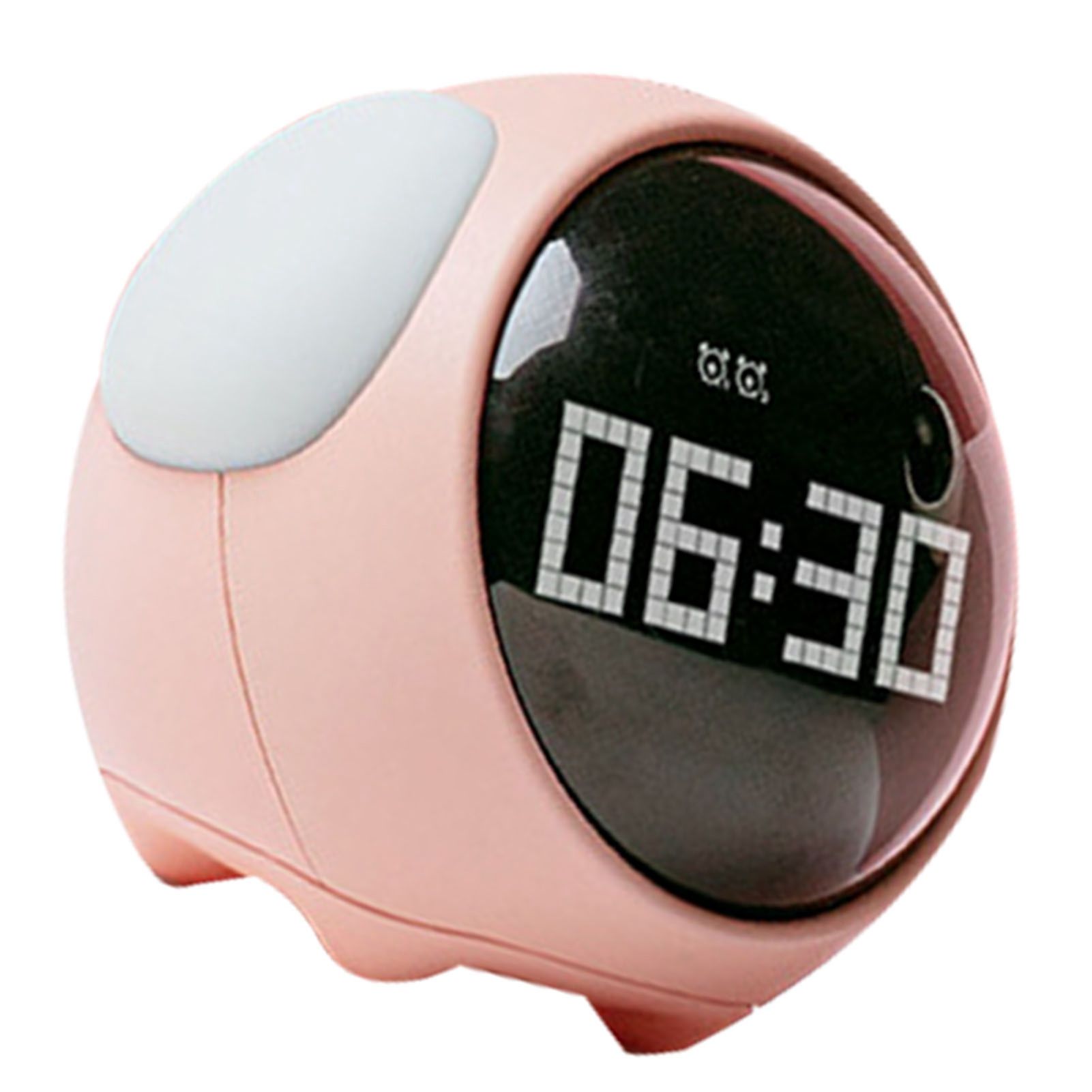 Expression Clock Cute Dog Shape Multifunctional LED Digital Alarm Clock Voice Activated Night Light Pink - Image 3
