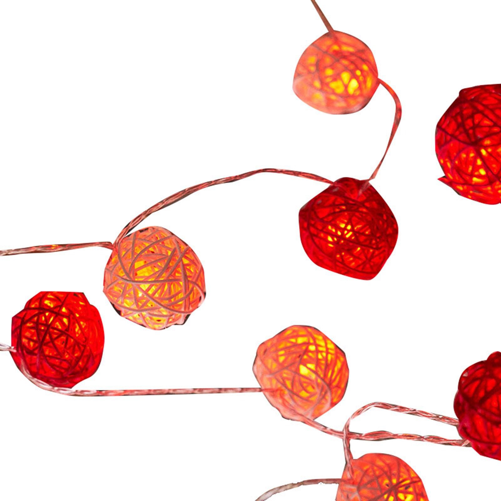 Rattan Ball String Light Decorative Romantic Rattan Ball String for Christmas Party Home Decor 1.5m/4.9ft - Image 2