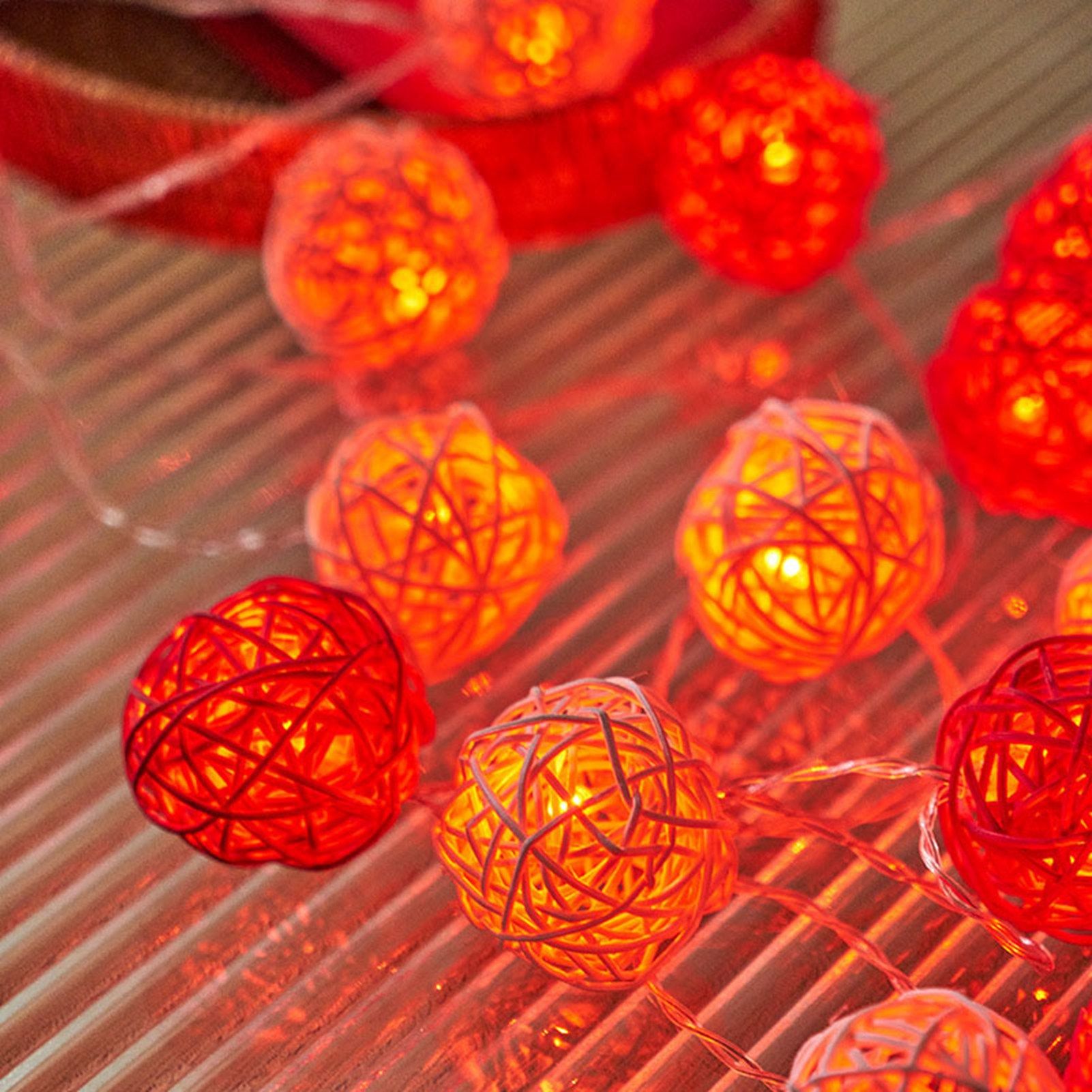 Rattan Ball String Light Decorative Romantic Rattan Ball String for Christmas Party Home Decor 1.5m/4.9ft - Image 7