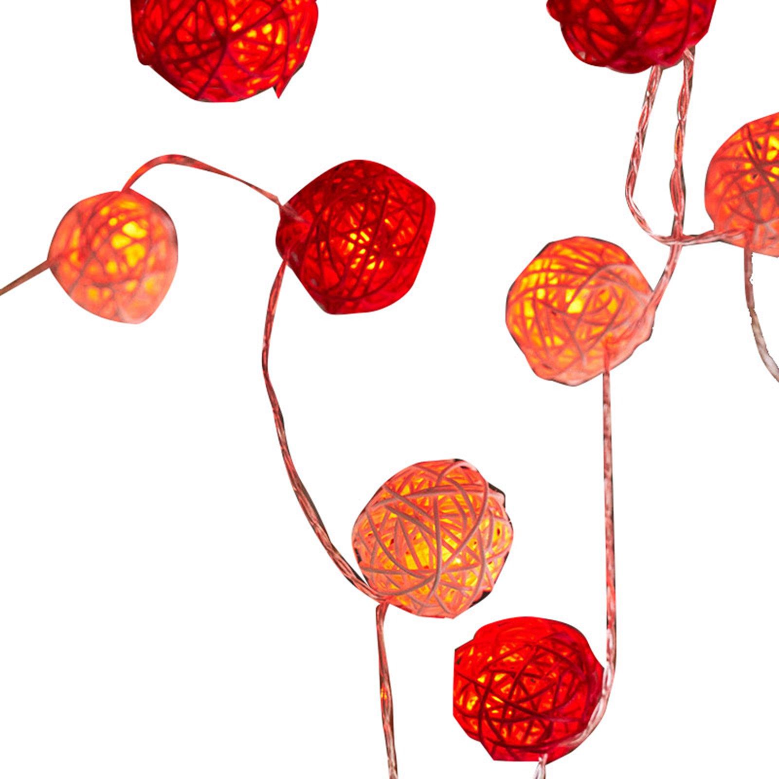 Rattan Ball String Light Decorative Romantic Rattan Ball String for Christmas Party Home Decor 2m/6.6ft - Image 4