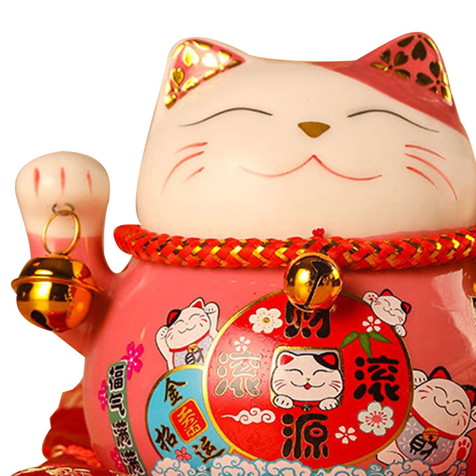 Lucky Cat Coin Bank 4.5in Exquisite Cute Bring Luck Good Wish Ceramic Fortune Cat Saving Pot Desk Decoration Pink - Image 7