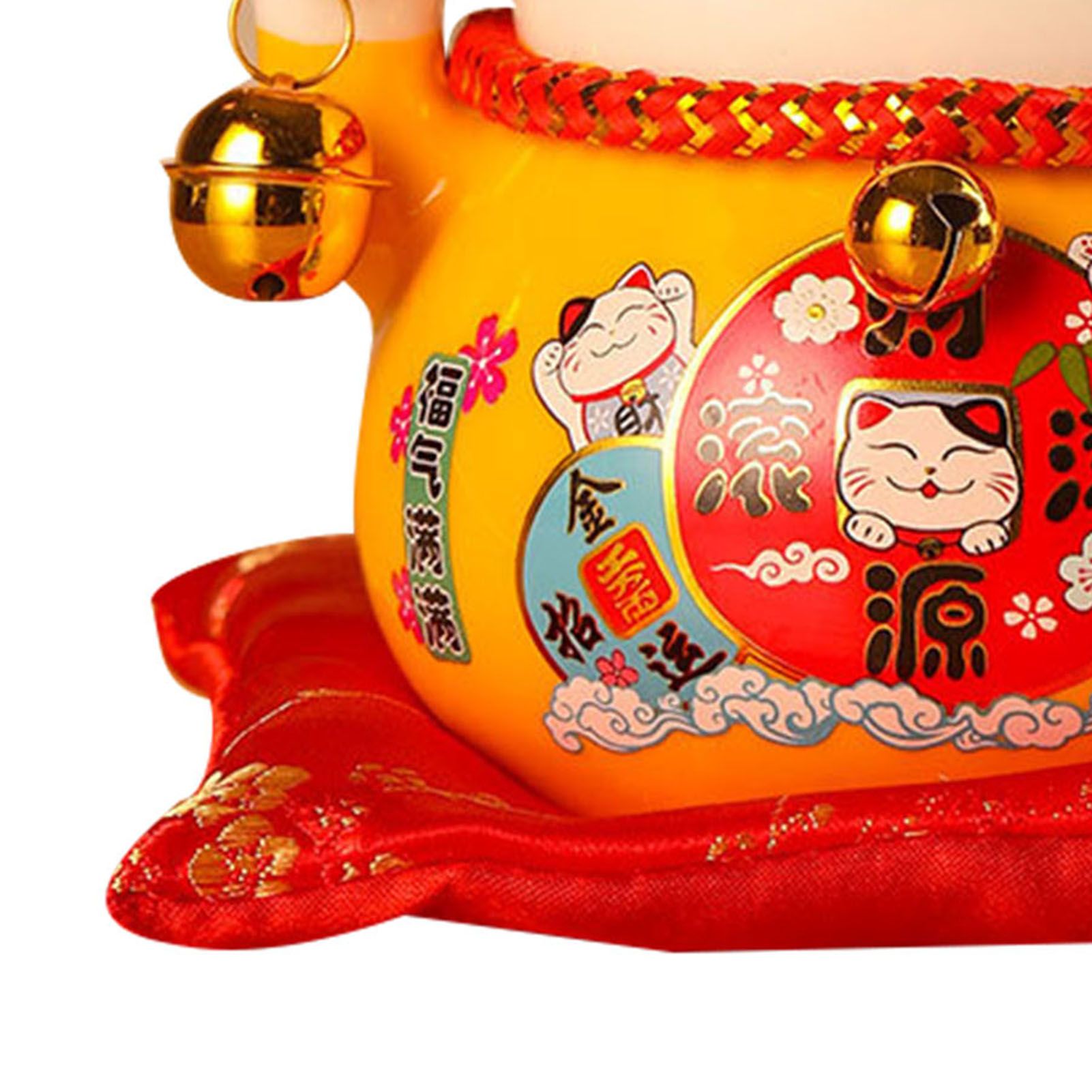 Lucky Cat Coin Bank 4.5in Exquisite Cute Bring Luck Good Wish Ceramic Fortune Cat Saving Pot Desk Decoration Yellow - Image 7