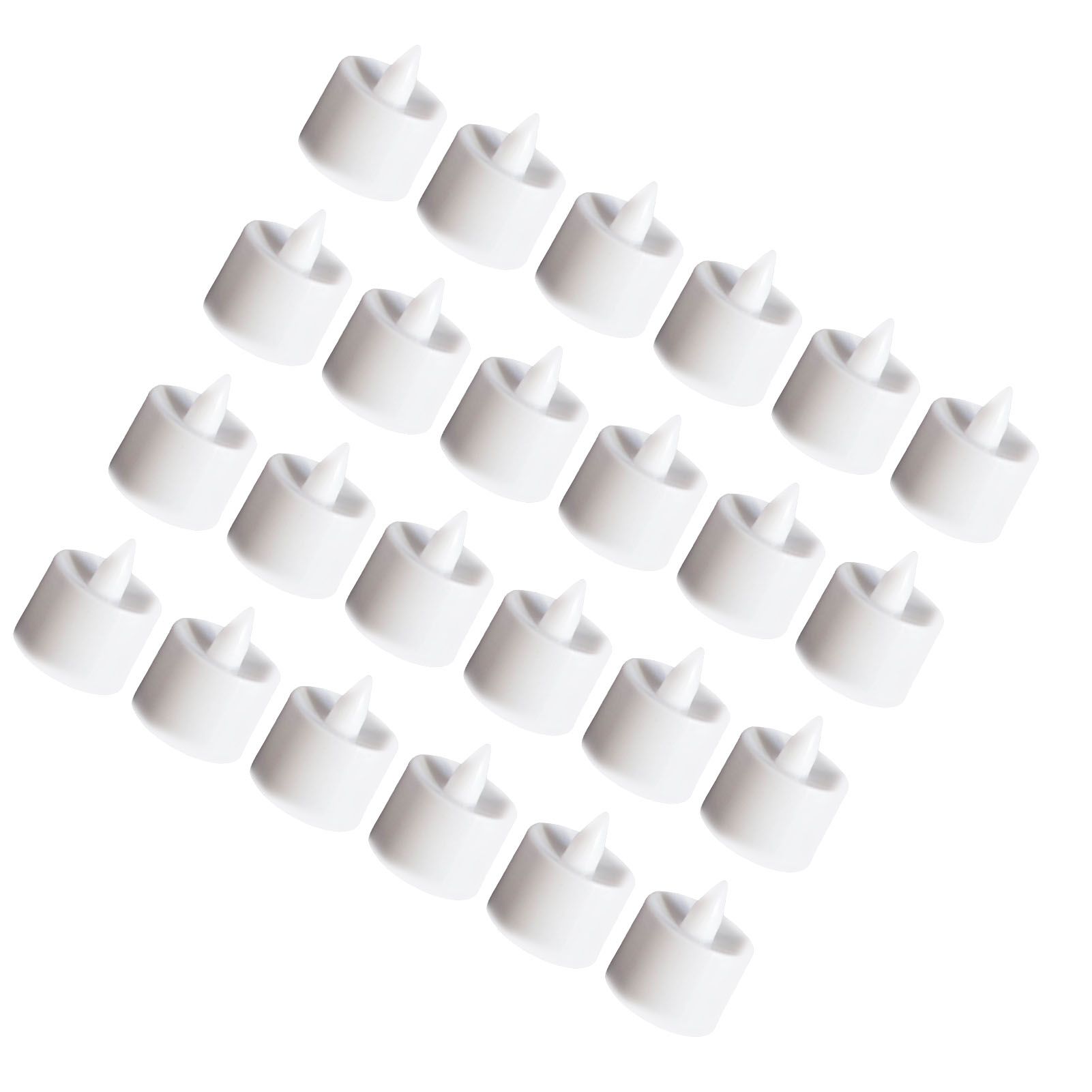 24pcs Flameless Tea Lights Candles Warm White Light Battery Operated LED Candles for Room Wedding Decor White - Image 2