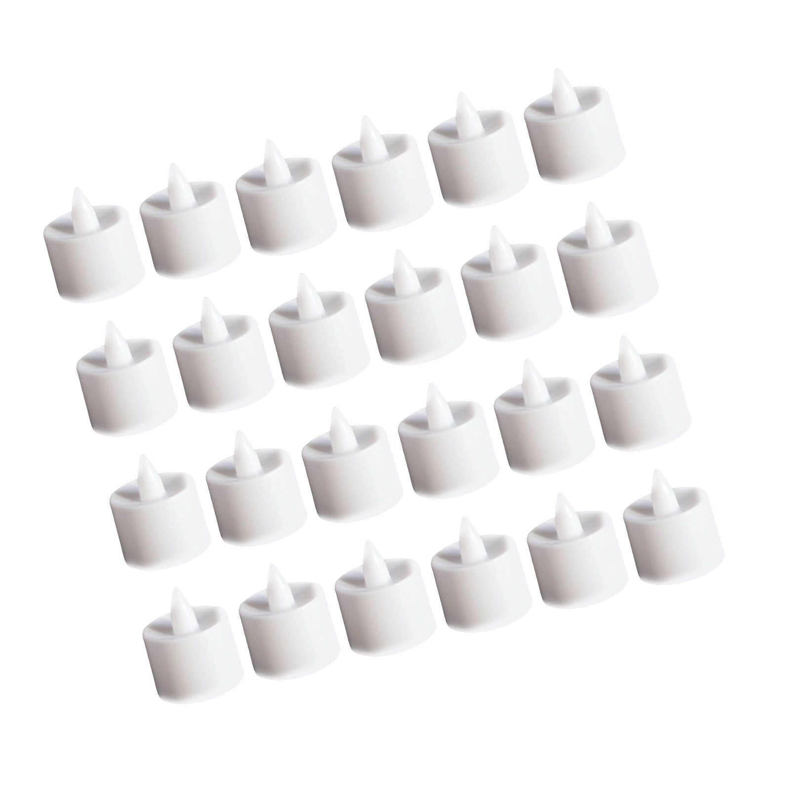 24pcs Flameless Tea Lights Candles Warm White Light Battery Operated LED Candles for Room Wedding Decor White - Image 3