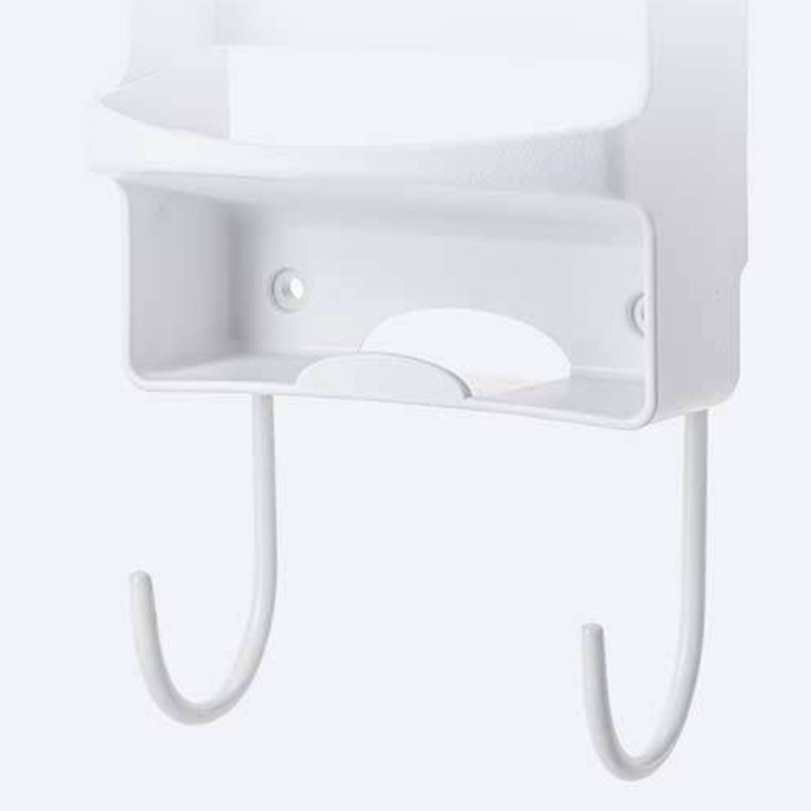 Iron Holder Wall Mounted Heat Resistant Widened Electric Iron Organizer with Hooks for Closet Hotel White - Image 8