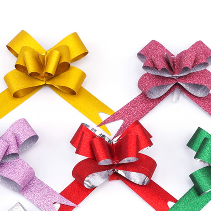 50PCS Pull Bows Bright Mixed Color Plated One Pull Molding Symmetrical Exquisite Craftsmanship for Wedding Party - Image 7