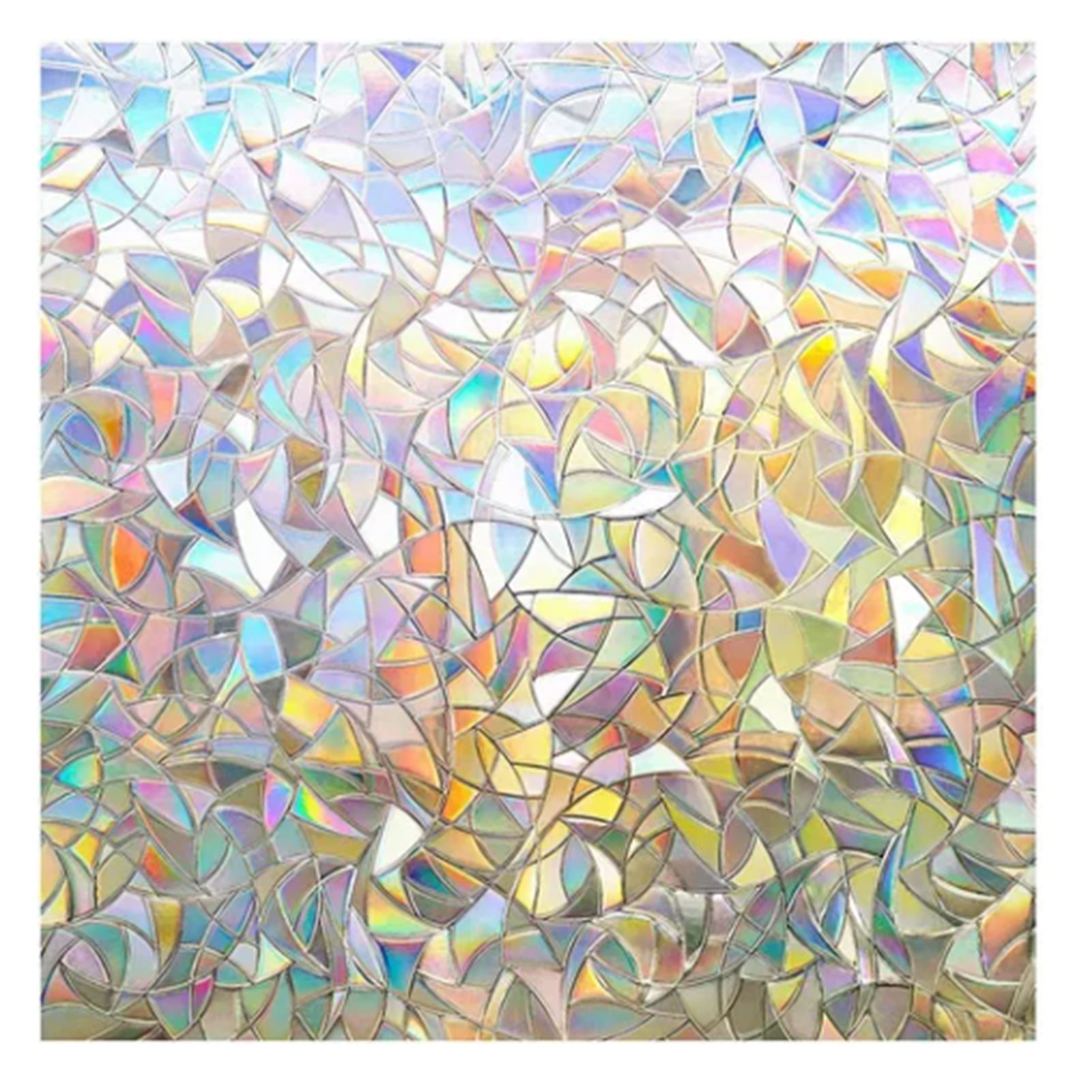 45x200cm Decorative Window Privacy Film 3D Rainbow Window Film Static Cling Window Sticker - Image 1