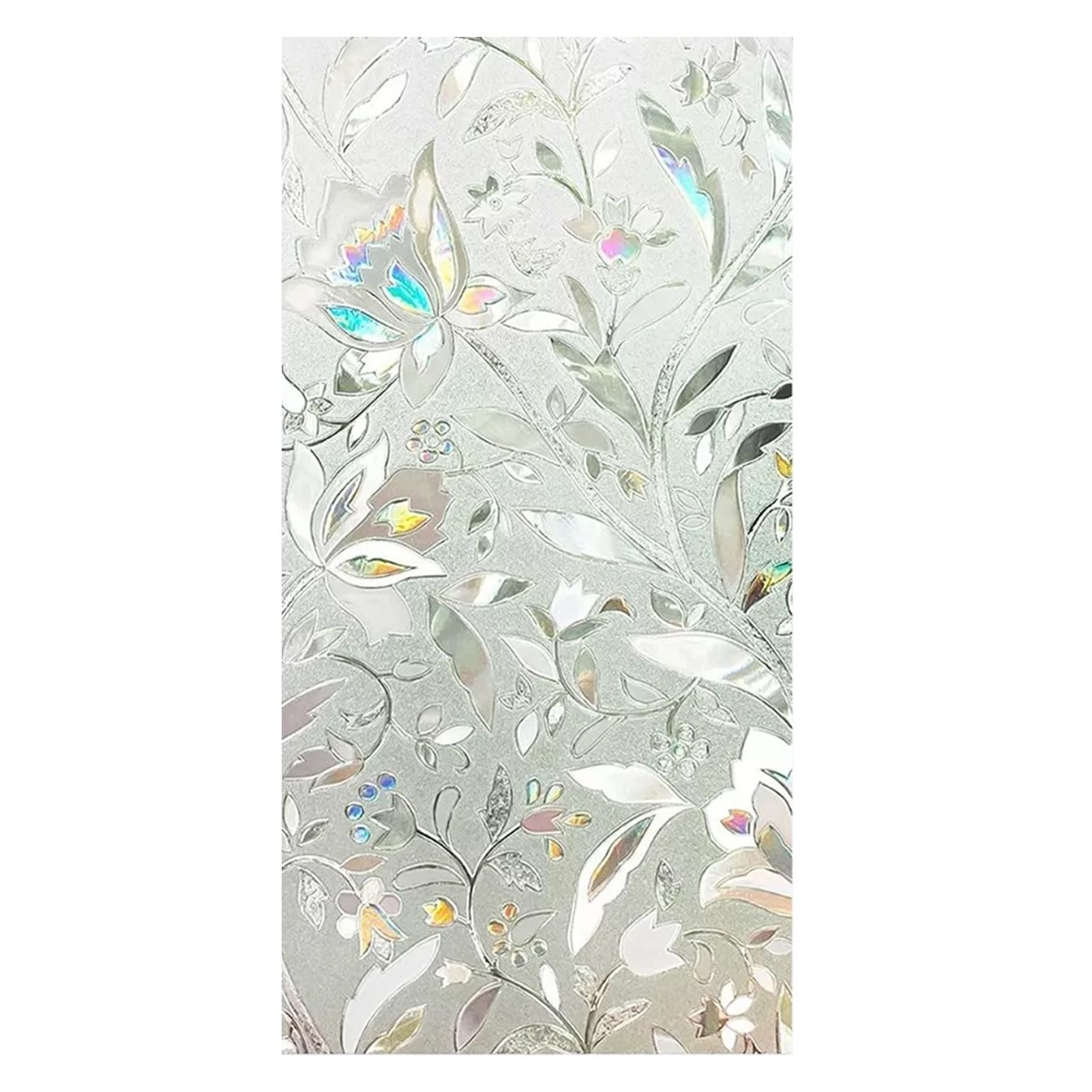 60x300cm 3D Tulip Pattern Self Adhesive Window Privacy Film Static Cling Window Sticker for Home Office - Image 1