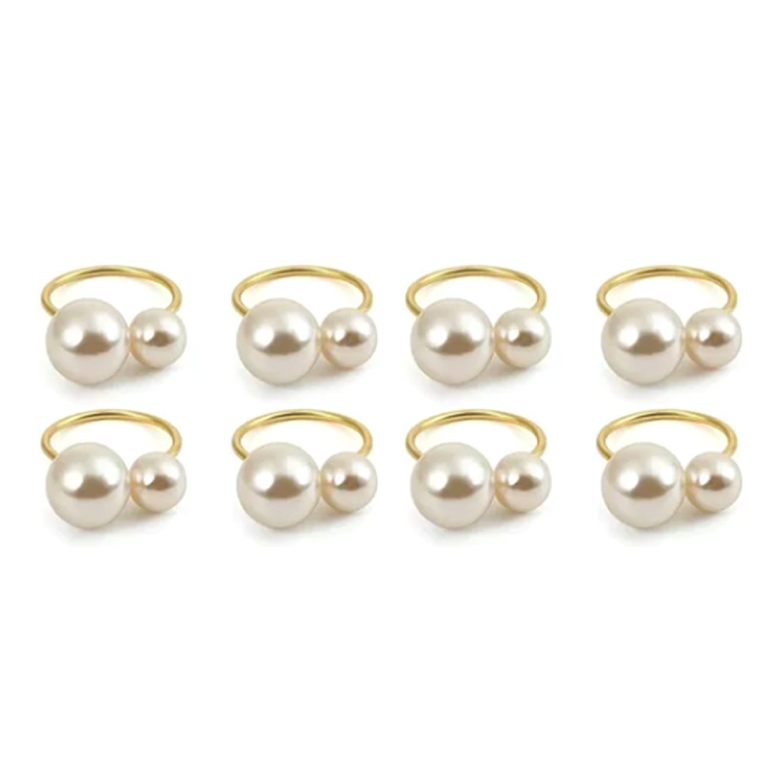 12pcs Napkin Ring Washable Decorative Exquisite Metal Napkin Ring Buckle for Wedding Party Banquet Christmas Dinner - Image 2