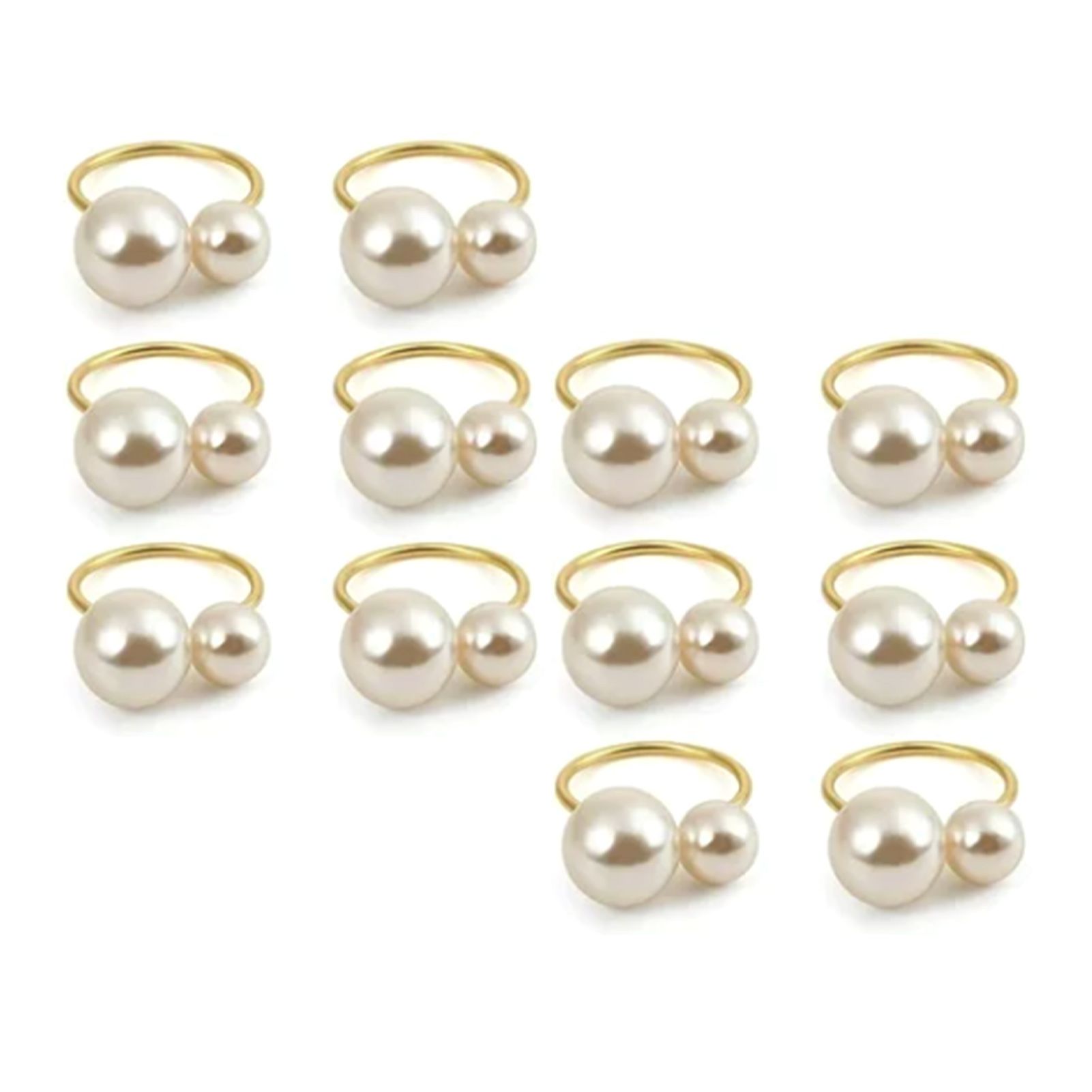12pcs Napkin Ring Washable Decorative Exquisite Metal Napkin Ring Buckle for Wedding Party Banquet Christmas Dinner - Image 3