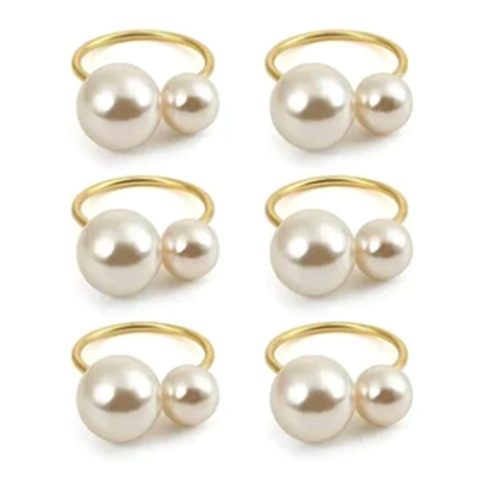 12pcs Napkin Ring Washable Decorative Exquisite Metal Napkin Ring Buckle for Wedding Party Banquet Christmas Dinner - Image 4