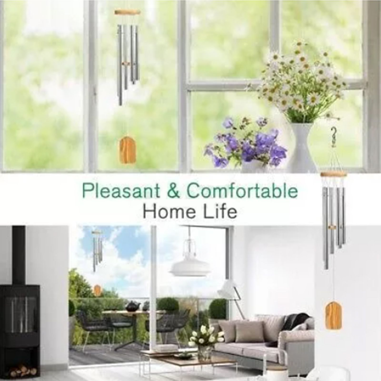 Wind Chimes Outdoor Sympathy Memorial Wind Chimes with Metal Tubes for Home Decoration - Image 7