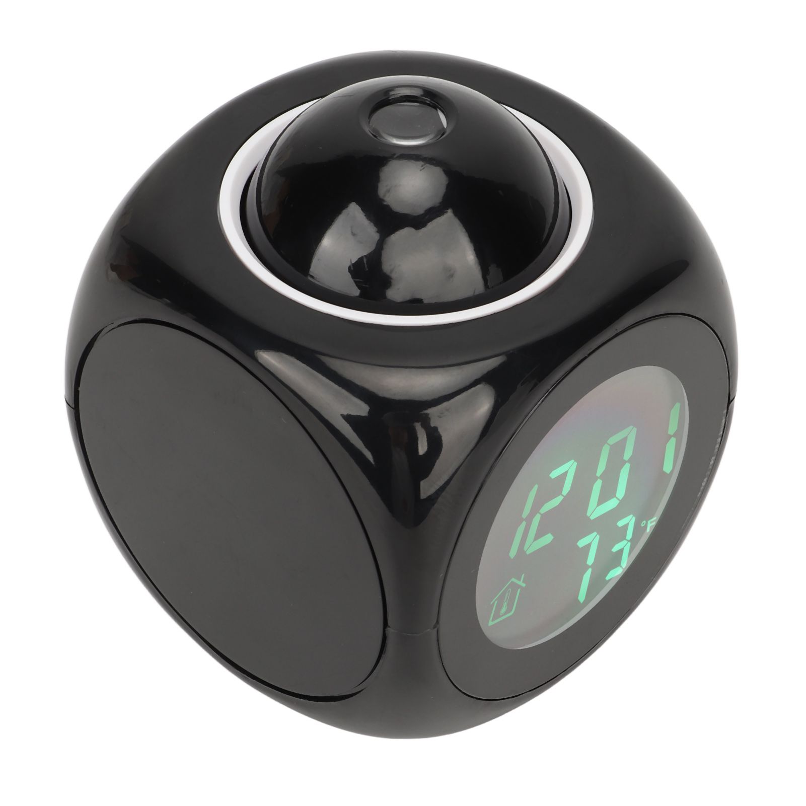 Projection Clock LED Display Projection Alarm Clock Mini Voice Timing Digital Clock Projector With USB Cable Black - Image 2