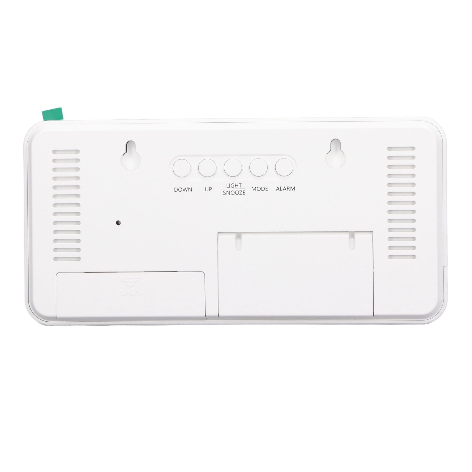 White Digital Alarm Clock with LED Mirror Screen Fashion Electronic Large Screen Clock for Home Bedroom Office - Image 2