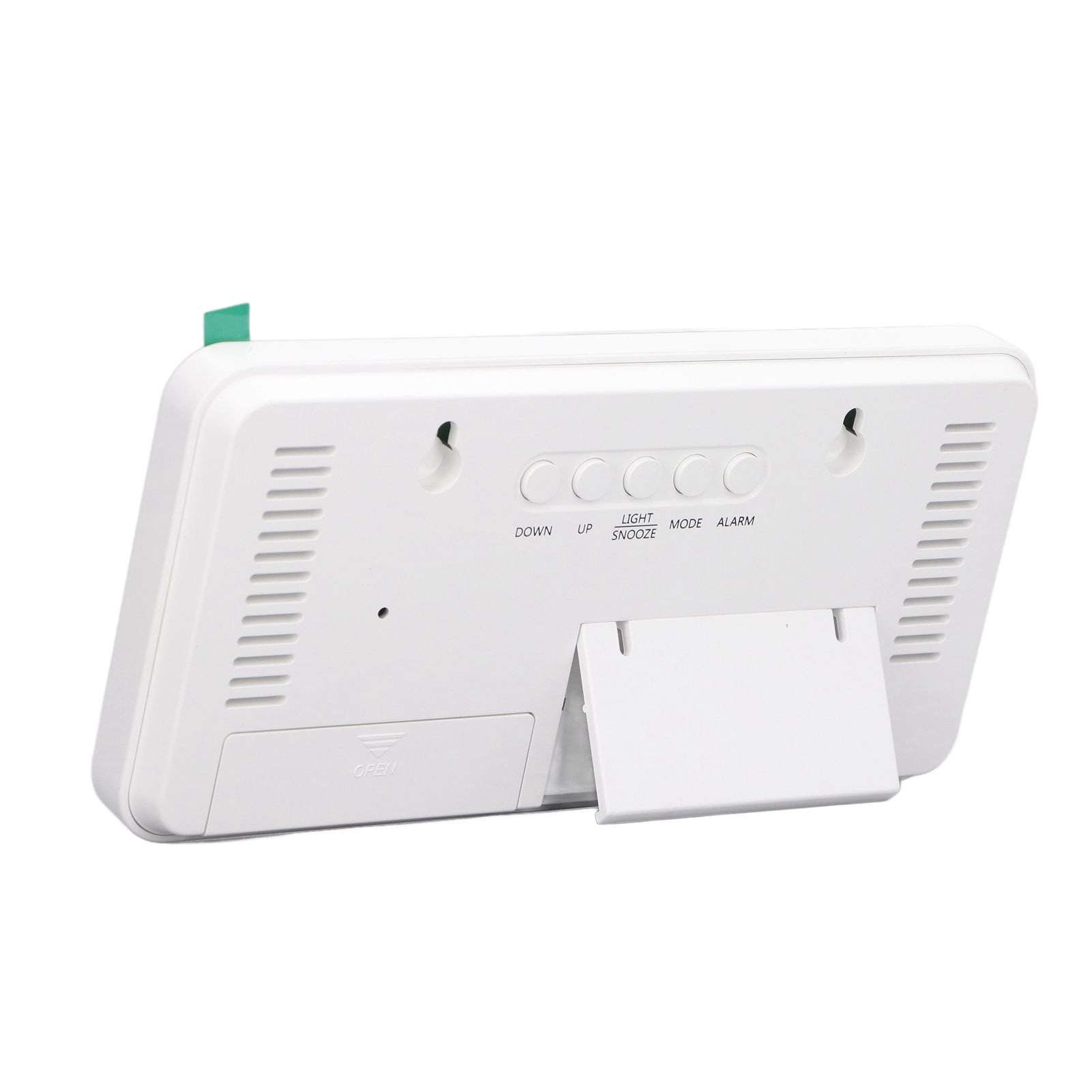White Digital Alarm Clock with LED Mirror Screen Fashion Electronic Large Screen Clock for Home Bedroom Office - Image 5