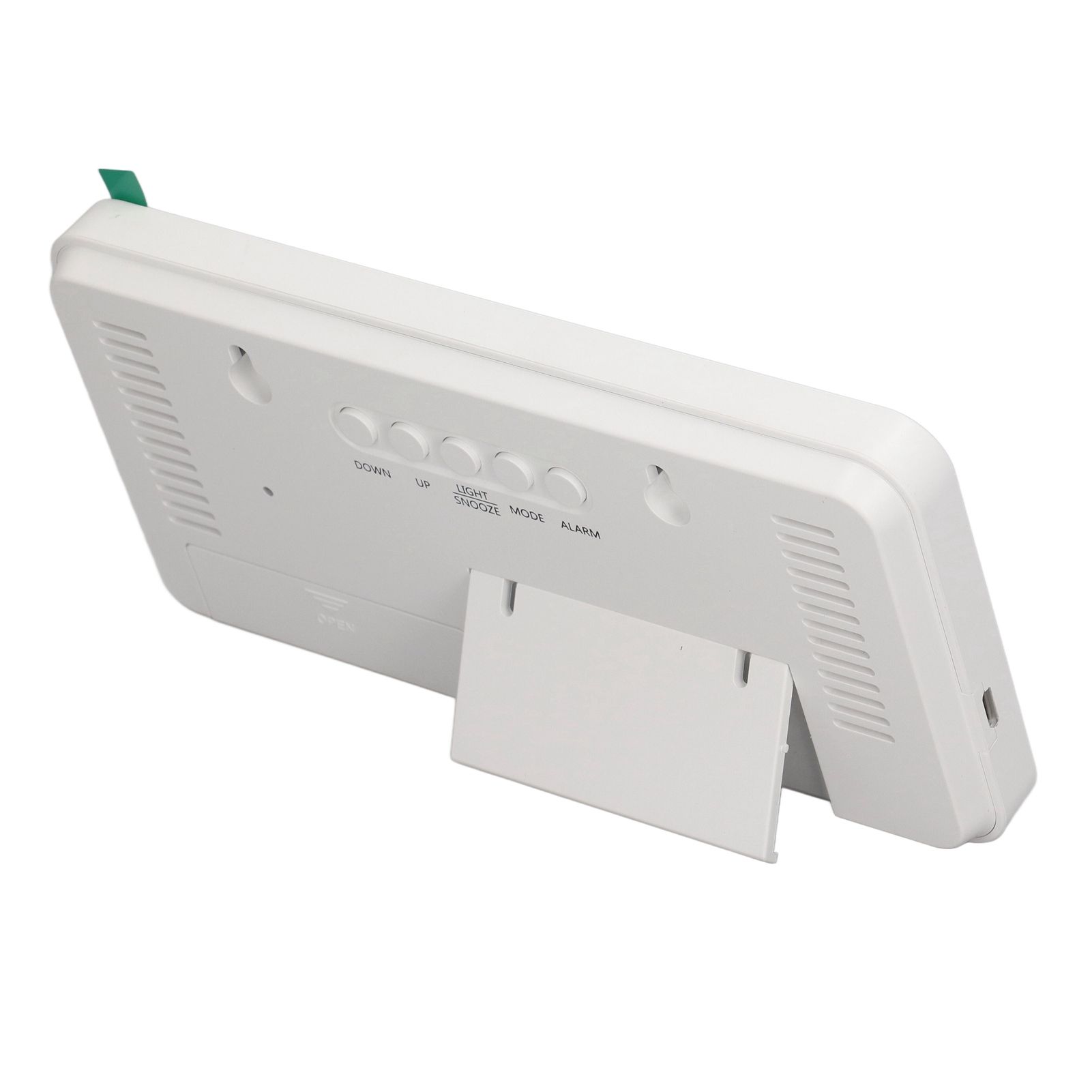 White Digital Alarm Clock with LED Mirror Screen Fashion Electronic Large Screen Clock for Home Bedroom Office - Image 6