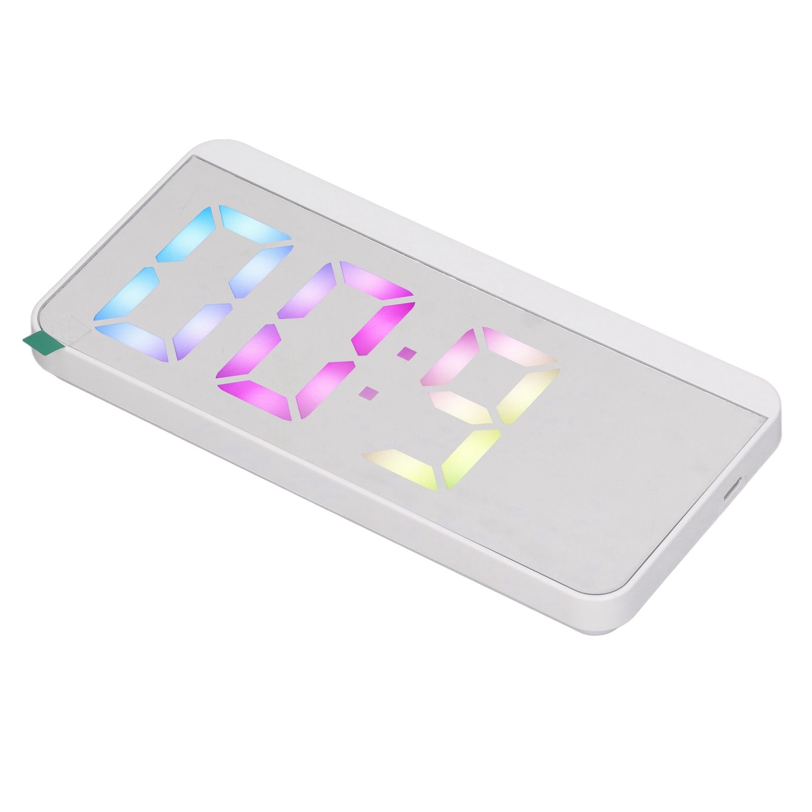 White Digital Alarm Clock with LED Mirror Screen Fashion Electronic Large Screen Clock for Home Bedroom Office - Image 8