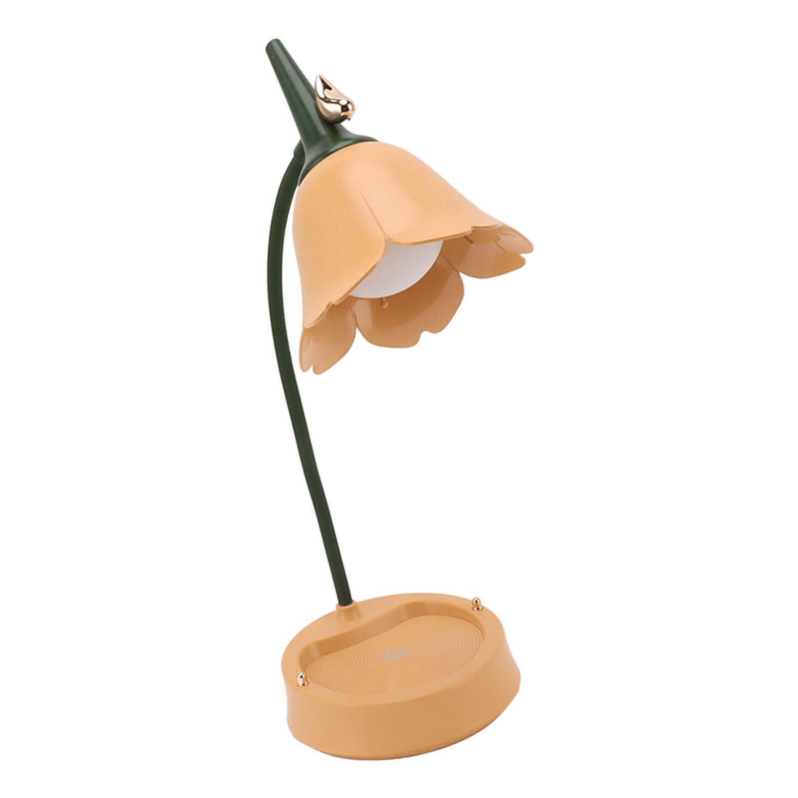 3W LED Touch Desk Lamp 3 Gear Dimmable Foldable Petal Shape Desktop Table Light USB 5V Orange - Image 7