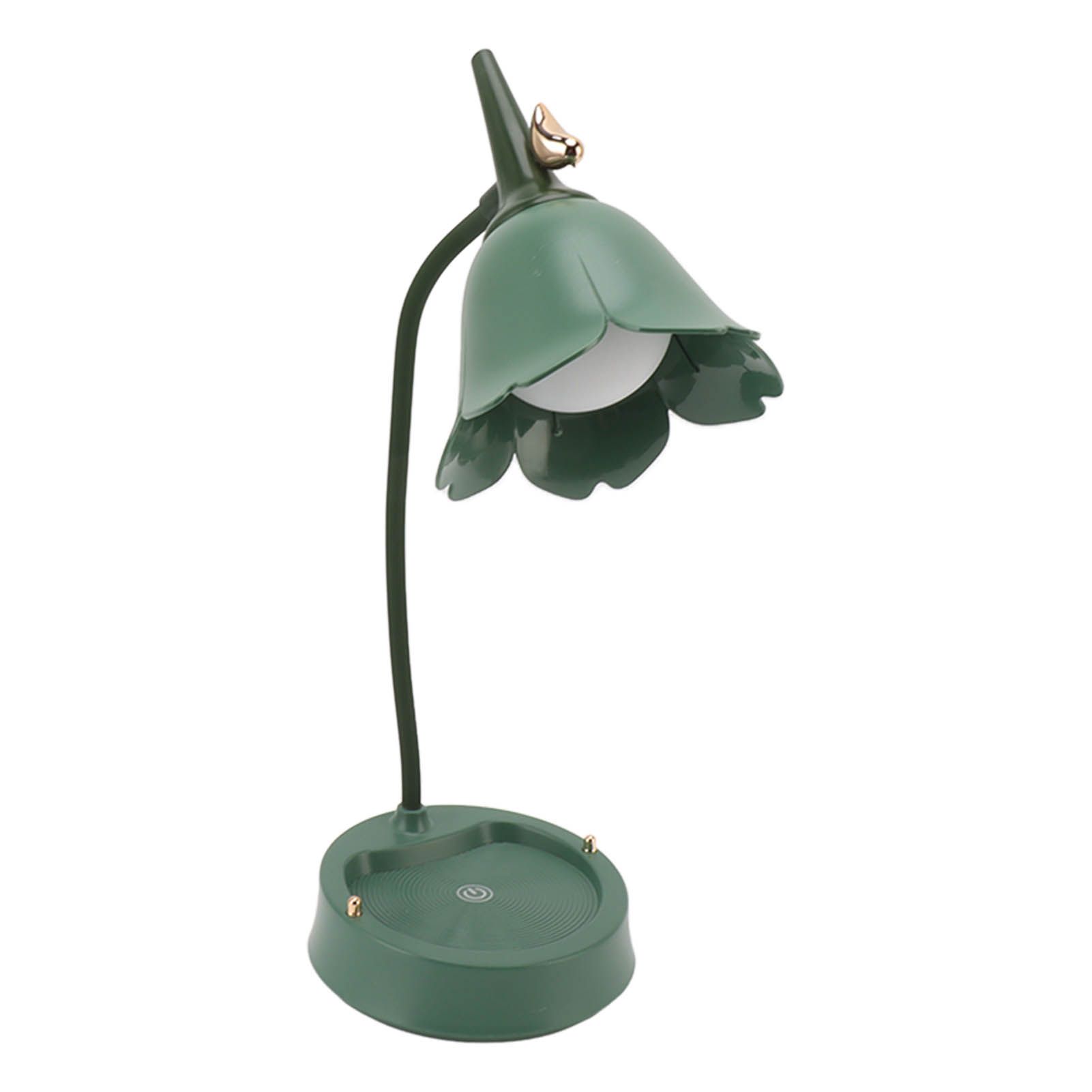 3W LED Touch Desk Lamp 3 Gear Dimmable Foldable Petal Shape Desktop Table Light USB 5V Green - Image 2