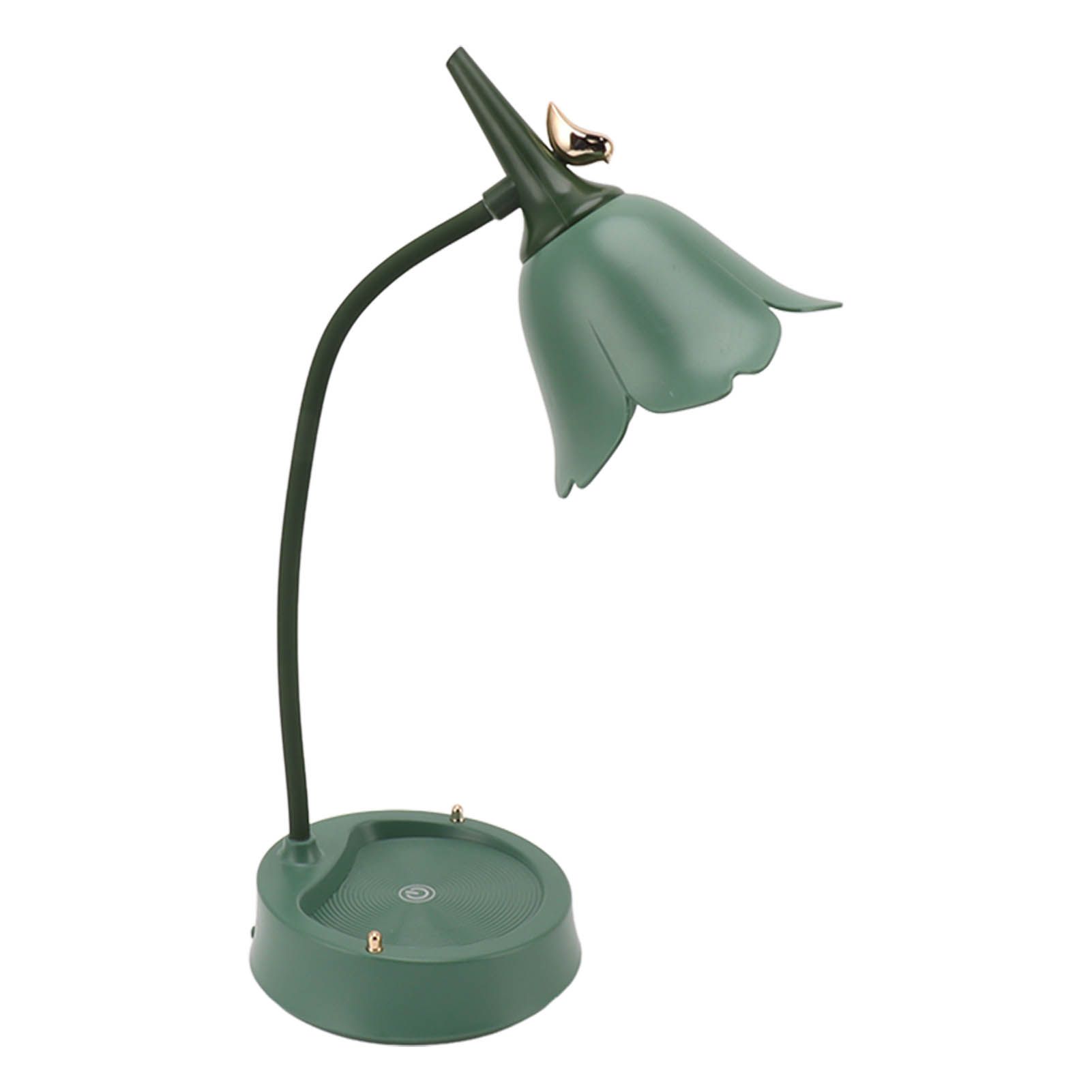 3W LED Touch Desk Lamp 3 Gear Dimmable Foldable Petal Shape Desktop Table Light USB 5V Green - Image 3