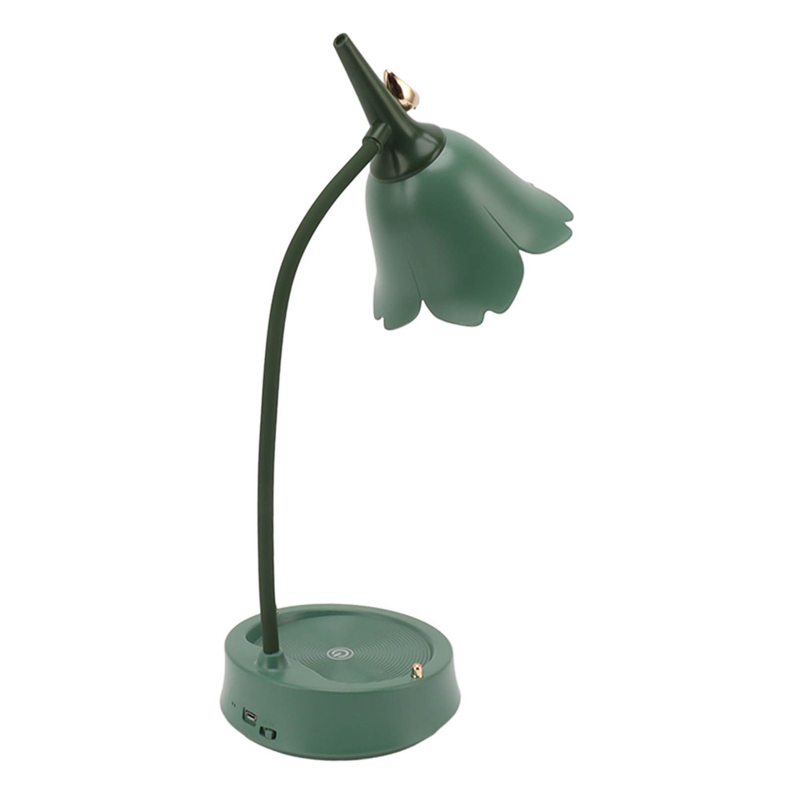 3W LED Touch Desk Lamp 3 Gear Dimmable Foldable Petal Shape Desktop Table Light USB 5V Green - Image 4