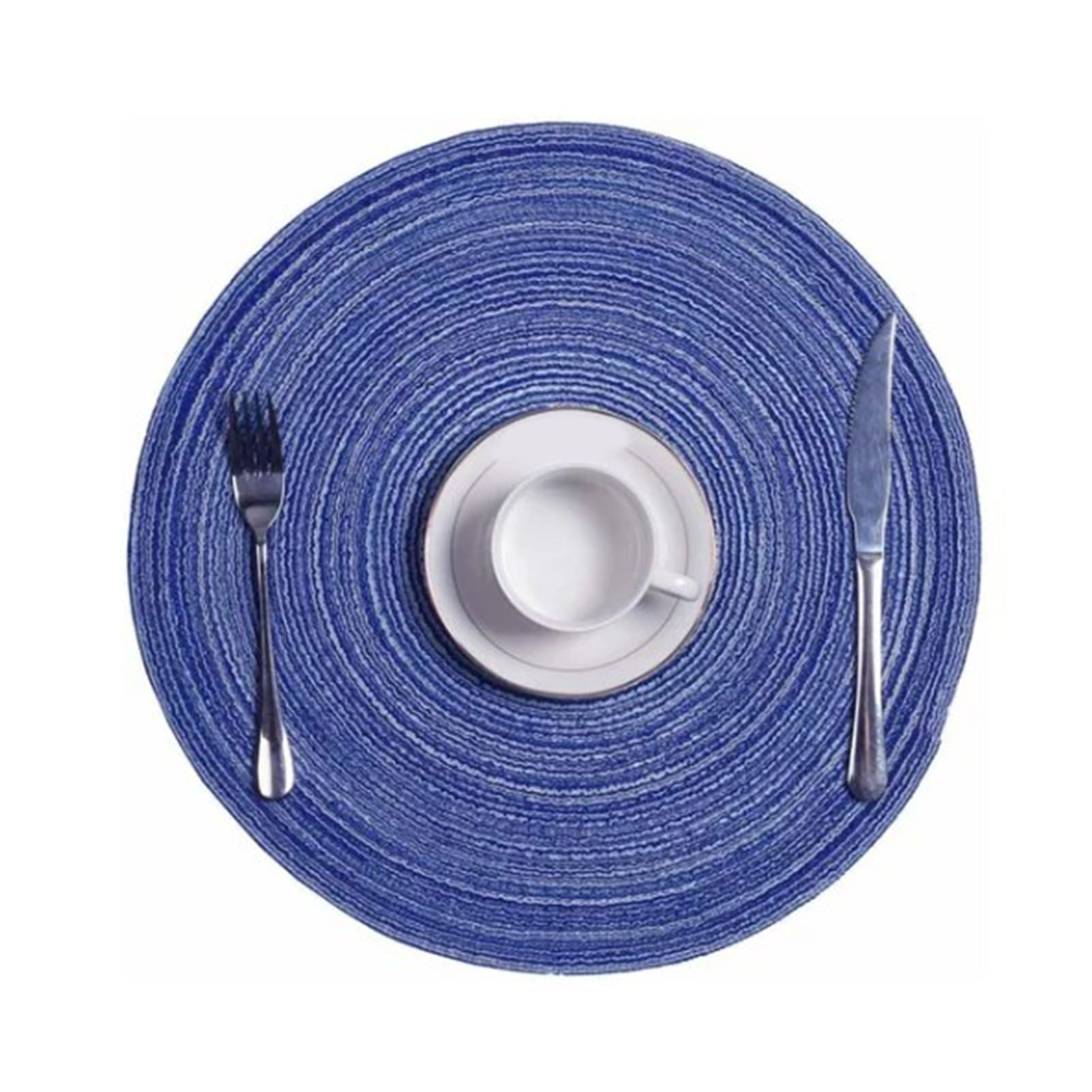 4Pcs Circular Cup Mat Braiding Heat Resistant Bowl Plate Mat Nordic Style Insulation Coaster Blue - Image 7