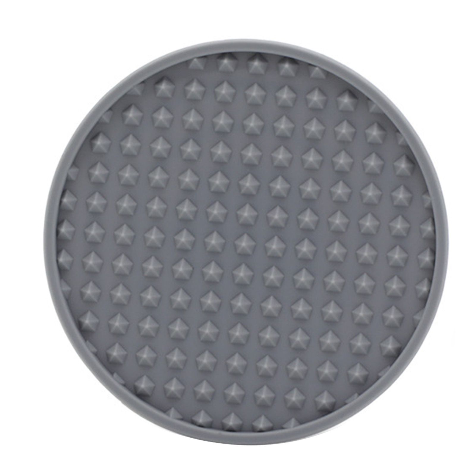 6Pcs Silicone Coaster Set Heat Resistant Prevent Slip Flexible Round Silicone Drink Coaster with Holder for Home Kitchen Grey - Image 6