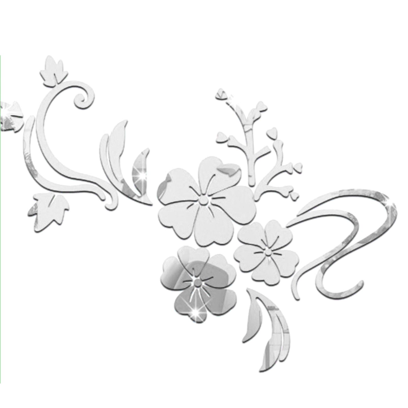 Acrylic Mirror Wall Sticker Removable 3D Wall Decal for Living Room Bedroom Bathroom Studio - Image 2