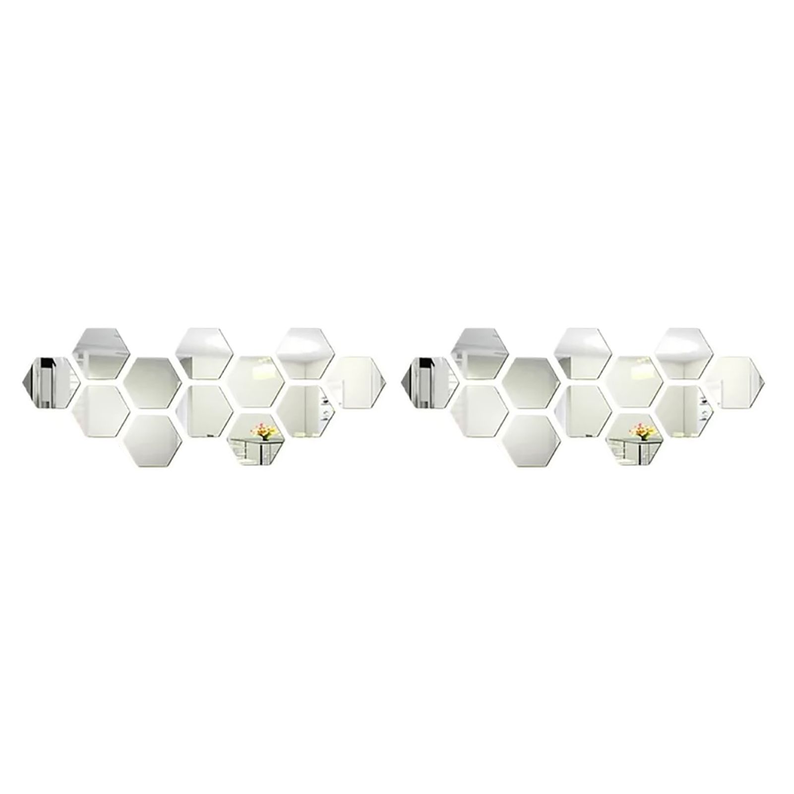 24PCS Hexagon Mirror Wall Stickers Acrylic Sticker Decoration for Home Living Room Bedroom Decor - Image 3