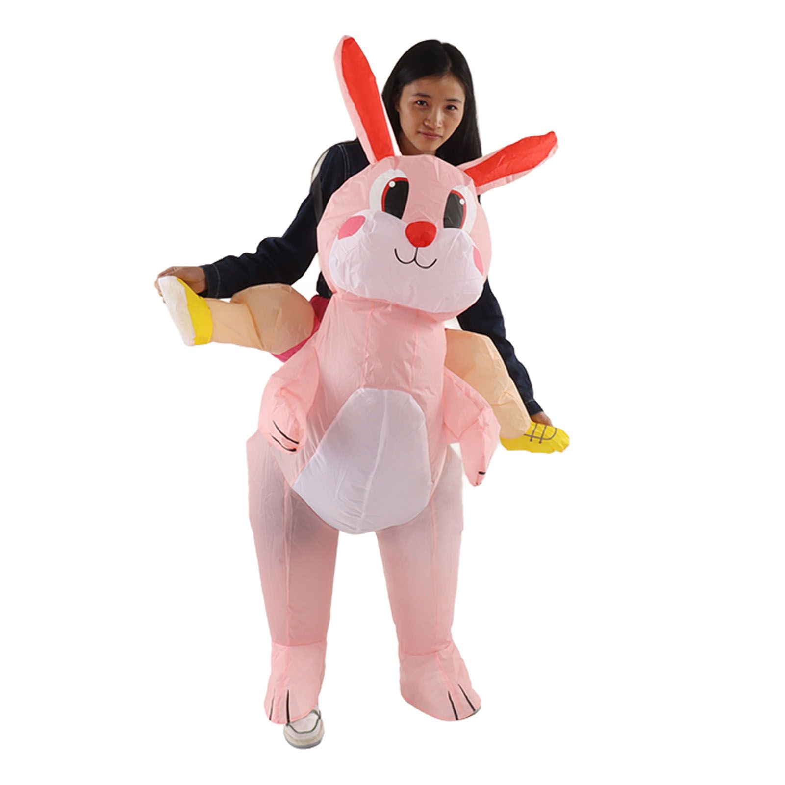 Easter Bunny Inflatable Costume Cute Festive Blow Up Riding Rabbit for Boys Girls Birthday Gifts 80‑120cm/31.5‑47.2in - Image 2