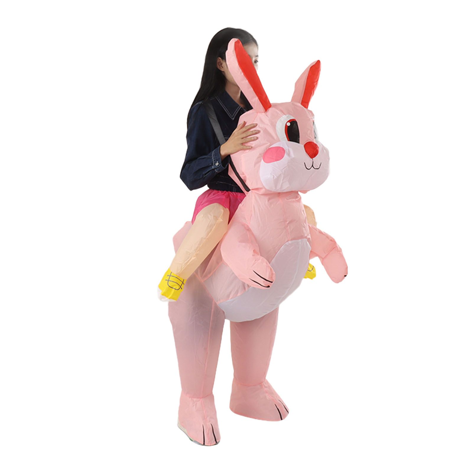 Easter Bunny Inflatable Costume Cute Festive Blow Up Riding Rabbit for Boys Girls Birthday Gifts 80‑120cm/31.5‑47.2in - Image 5