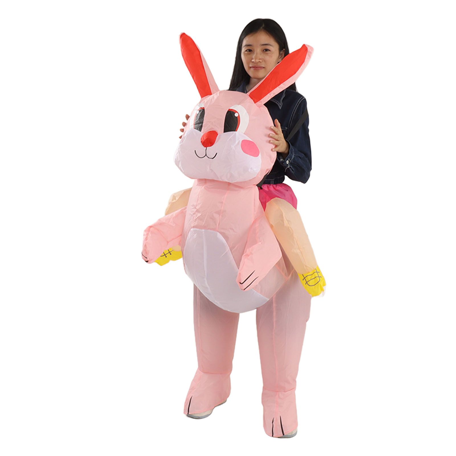 Easter Bunny Inflatable Costume Cute Festive Blow Up Riding Rabbit for Boys Girls Birthday Gifts 80‑120cm/31.5‑47.2in - Image 6