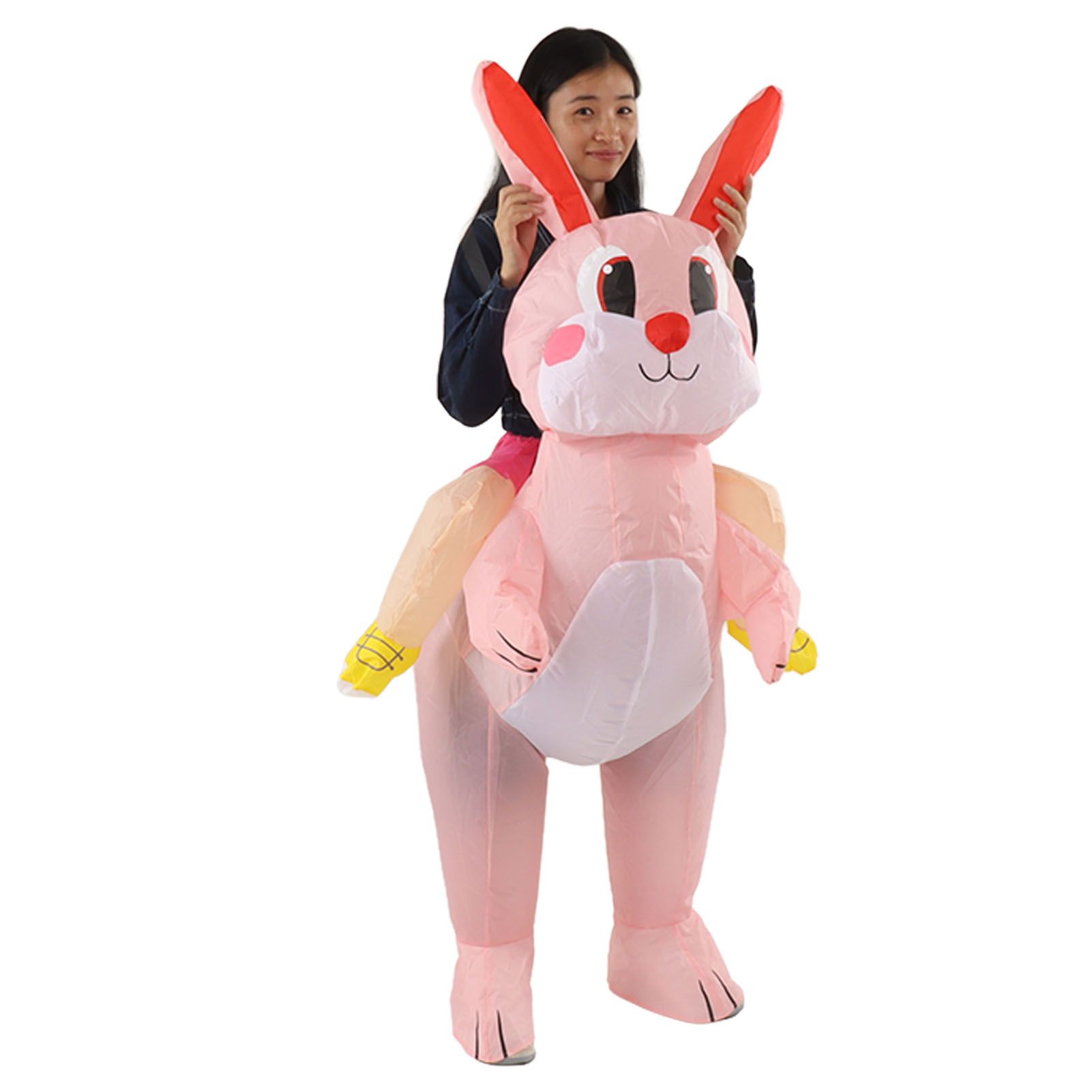 Easter Bunny Inflatable Costume Cute Festive Blow Up Riding Rabbit for Boys Girls Birthday Gifts 80‑120cm/31.5‑47.2in - Image 7