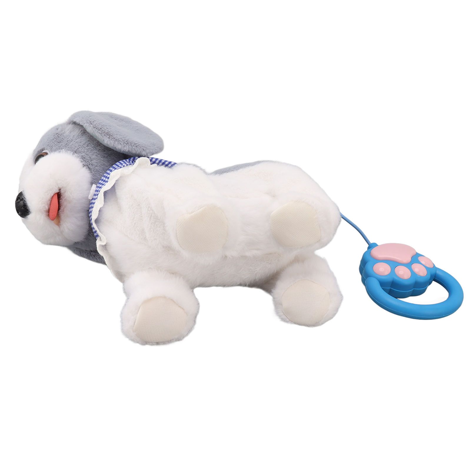 Walking and Barking Puppy Dog Toy Interactive Dancing Electronic Plush Pet with Remote Control Leash for Kids Grey - Image 7
