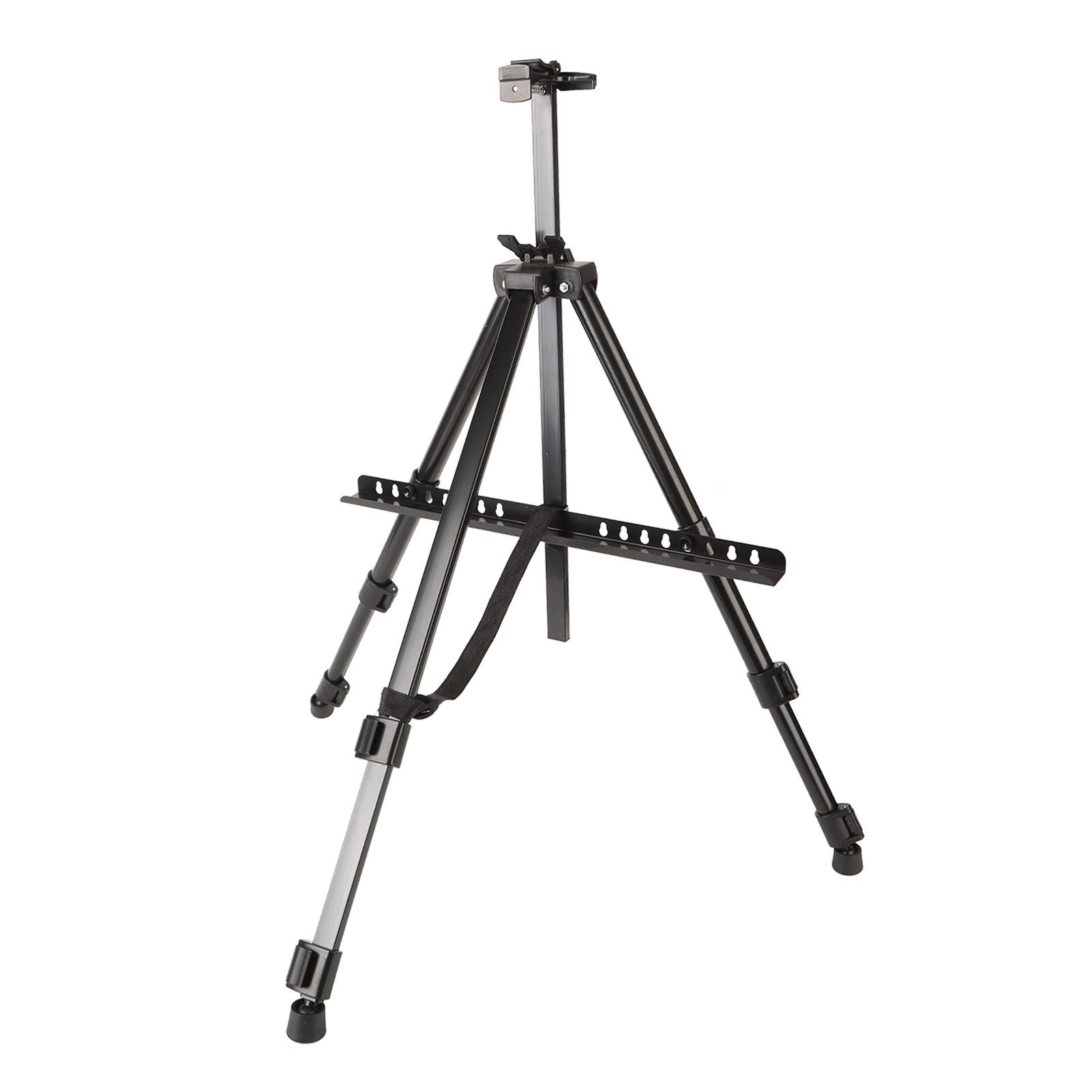 Artist Easel Stand Ferroalloy Adjustable Folding Tripod Display Easel for Drawing Painting Black - Image 4