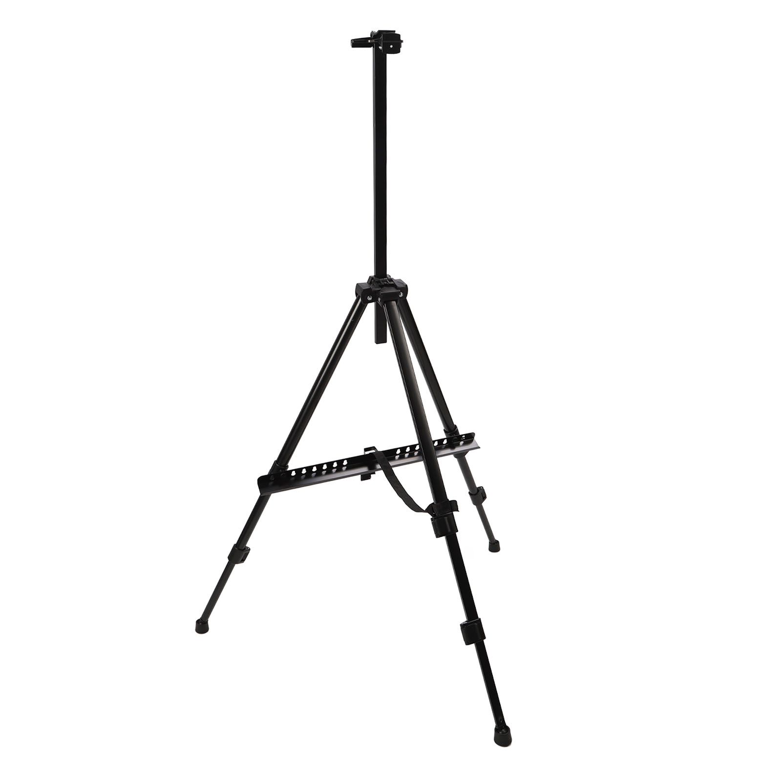 Artist Easel Stand Ferroalloy Adjustable Folding Tripod Display Easel for Drawing Painting Black - Image 7
