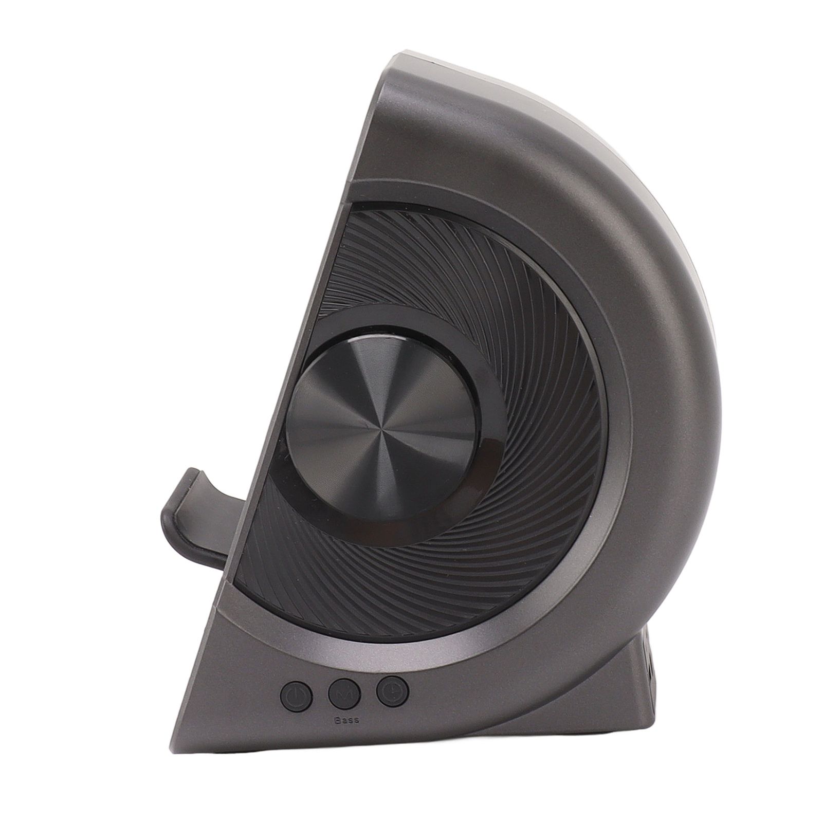 3 in 1 Bluetooth Speaker PC ABS Alarm Clock with Wireless Charging for Bedside 10W Grey - Image 7