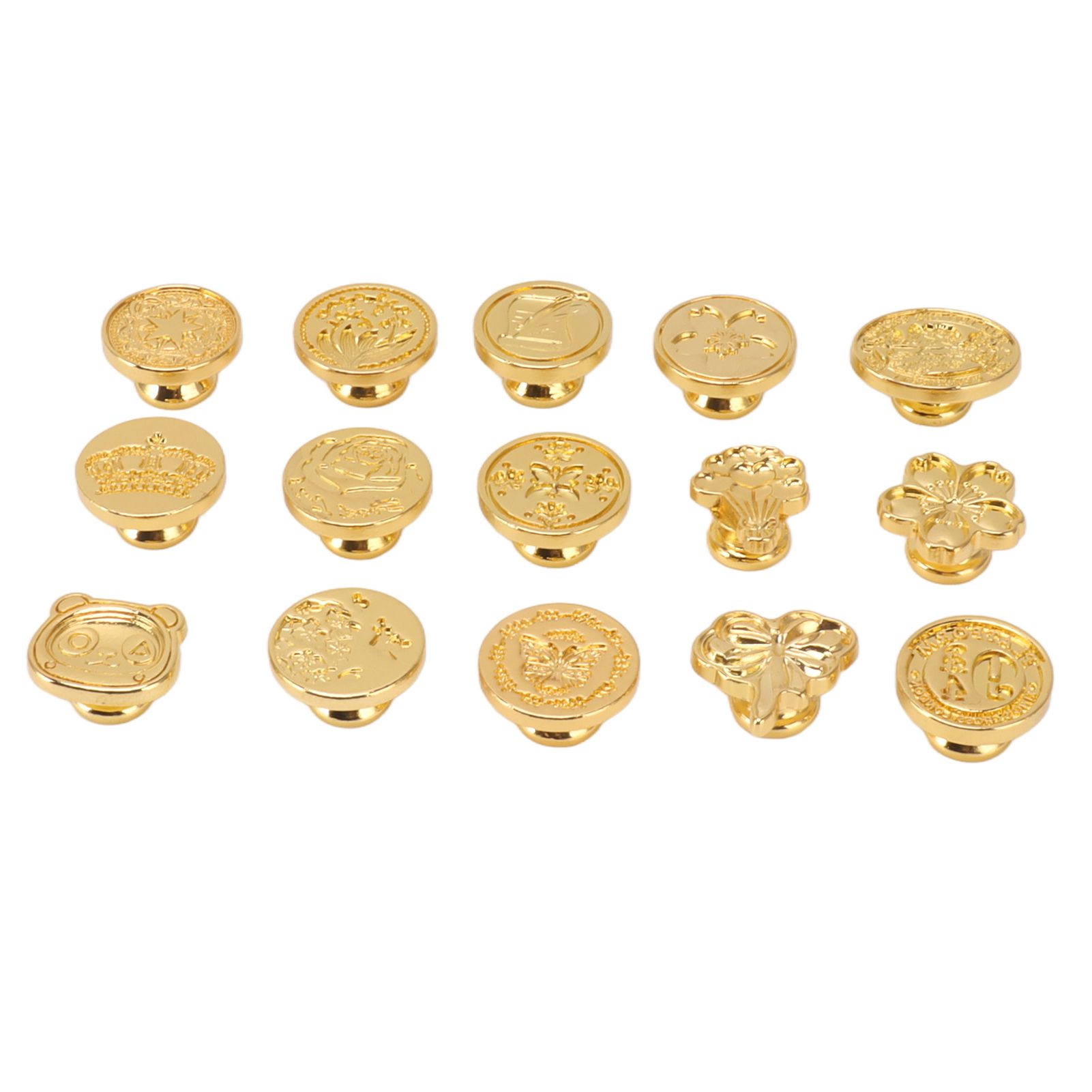 15pcs Wax Sealing Stamp Set Creative Special Shaped Sealing Wax Stamp Heads for Cards Envelopes Invitations Gift Packaging - Image 8