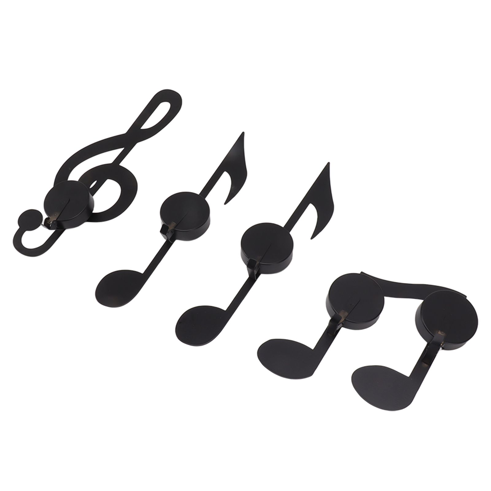 4Pcs Unique Iron Black Music Note Wall Sconce Candle Holder Wall Mount Hanging Tea Light Candle Decor - Image 2