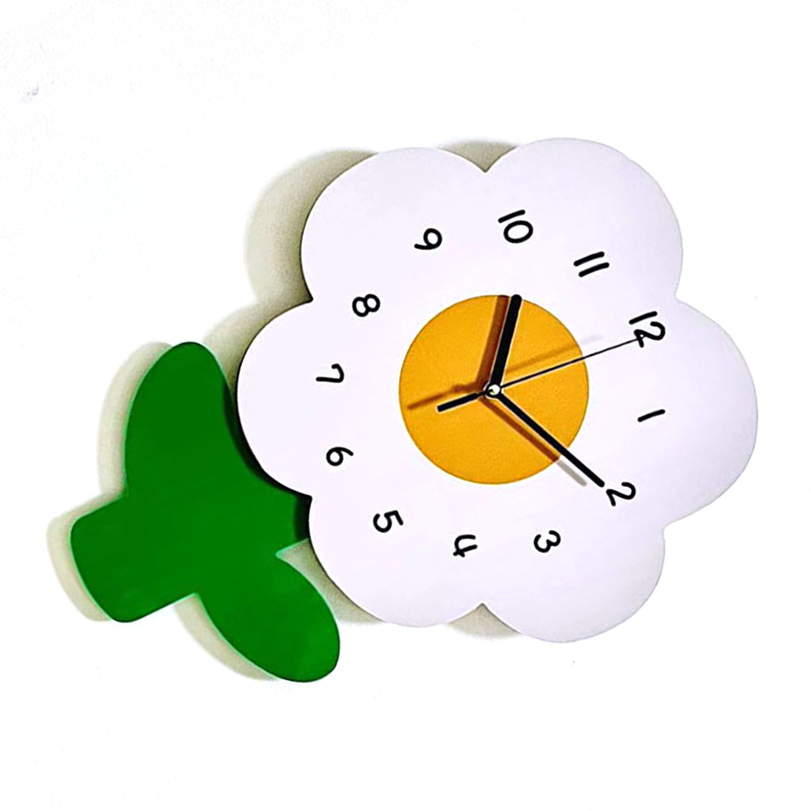 Flower Shaped Wall Clocks for Kids Cartoon Cute Exquisite Silent Wall Clock for Living Rooms Offices 30x40cm/11.8x15.7in - Image 3