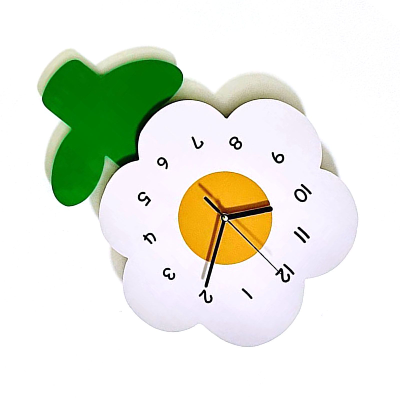 Flower Shaped Wall Clocks for Kids Cartoon Cute Exquisite Silent Wall Clock for Living Rooms Offices 30x40cm/11.8x15.7in - Image 4