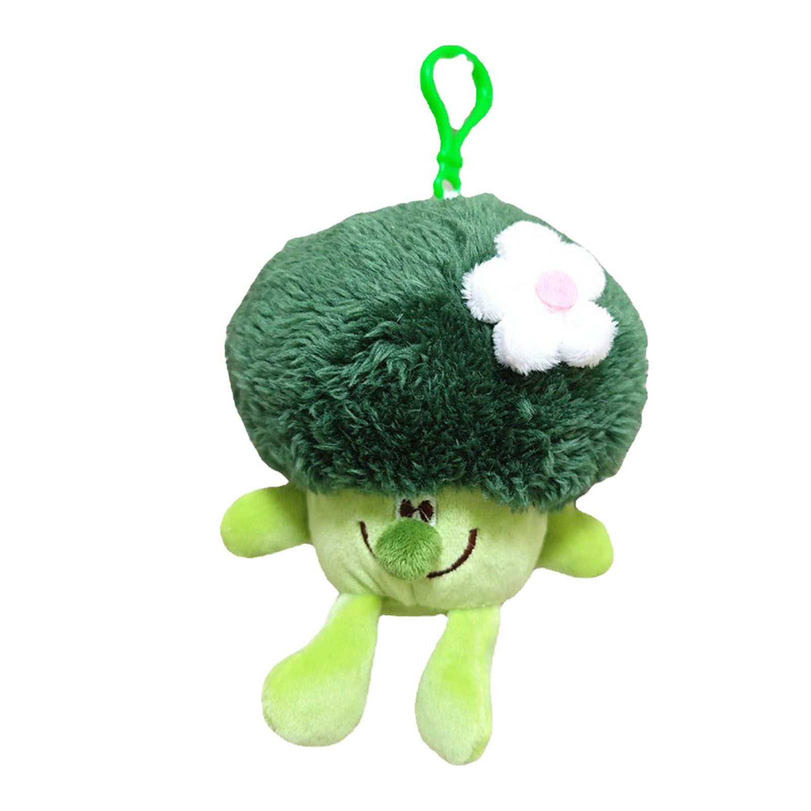 Plush Pendant Cute Broccoli Shape Stuffed Toy PP Cotton Vegetable Pendant for Keychain Keyring Bag Large - Image 1