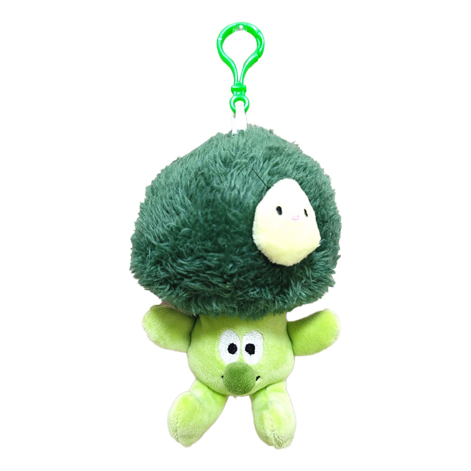 Plush Pendant Cute Broccoli Shape Stuffed Toy PP Cotton Vegetable Pendant for Keychain Keyring Bag Small - Image 1