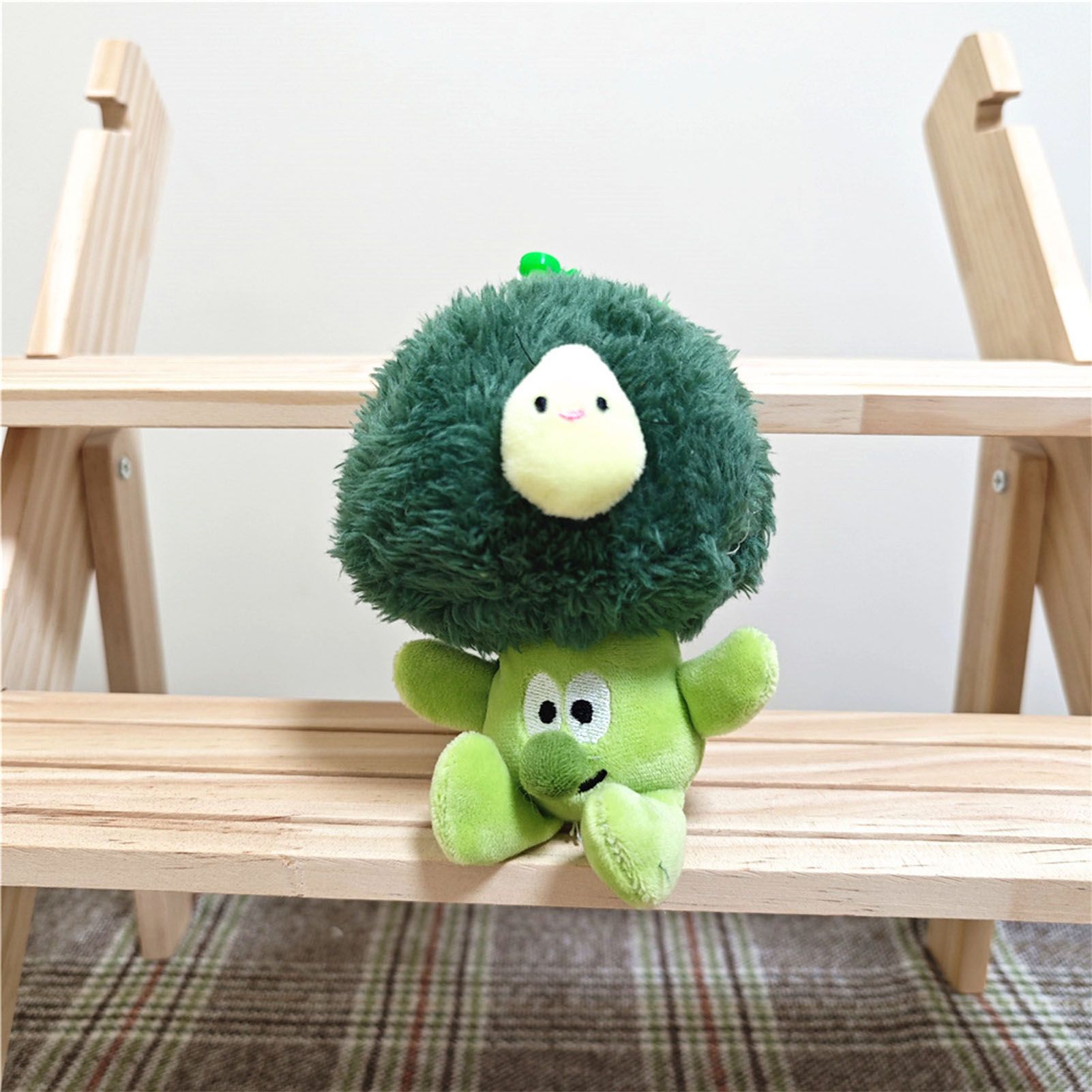 Plush Pendant Cute Broccoli Shape Stuffed Toy PP Cotton Vegetable Pendant for Keychain Keyring Bag Small - Image 5