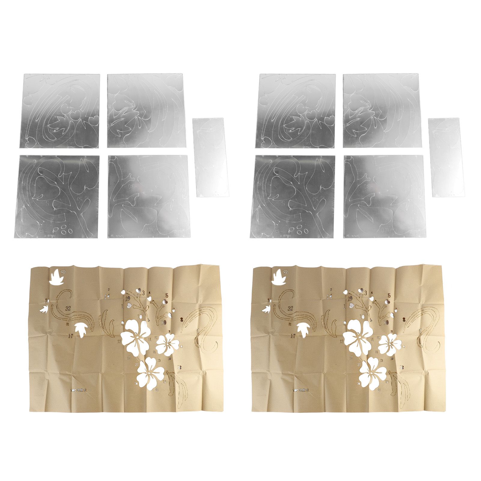 2 Sets 3D Acrylic Mirror Wall Stickers Innovative Flower Rattan Mirror Wall Decal for Living Room TV Background Wall - Image 1