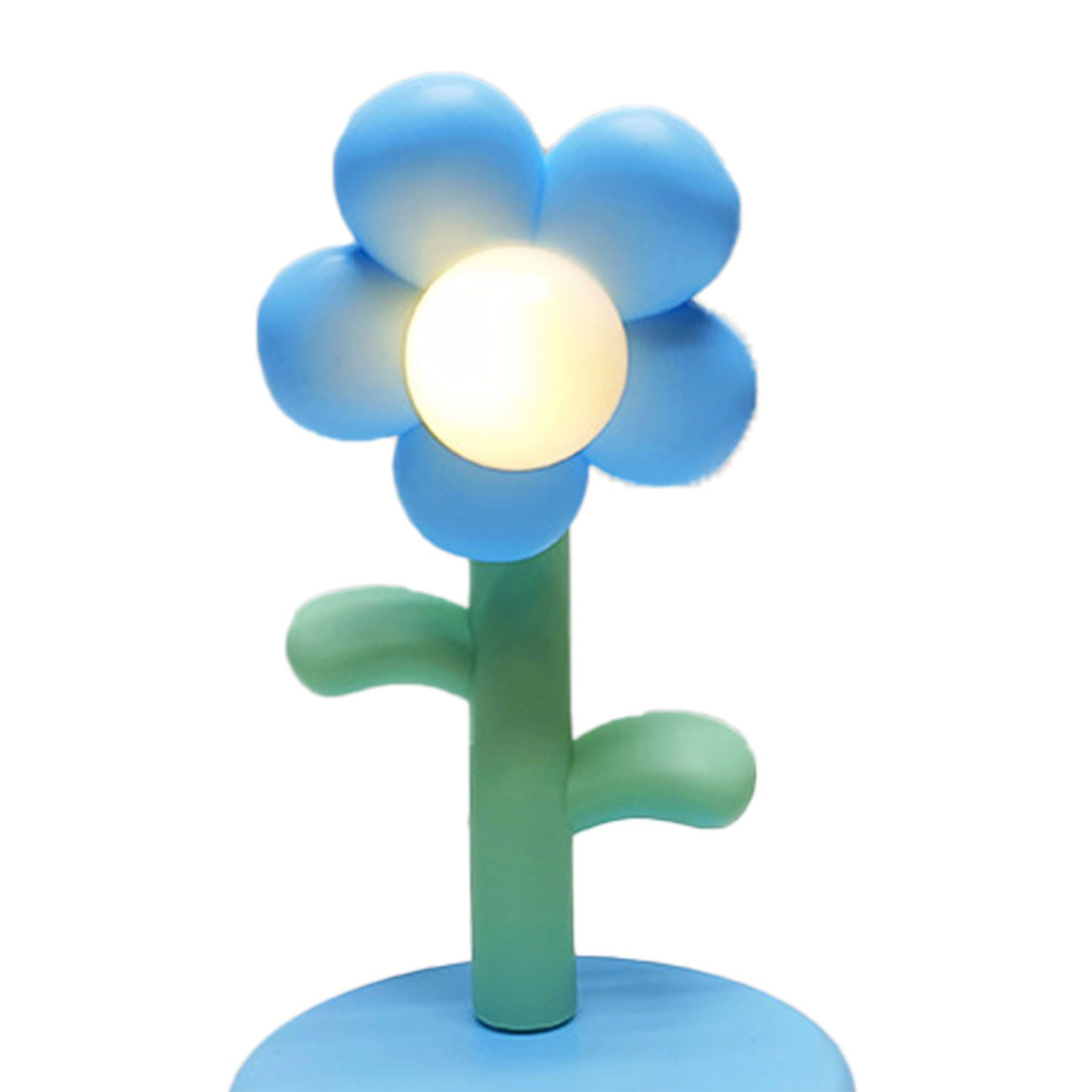 Table Lamp Cute Flower Night Light Portable Desk Lamp Decorative for Office Dorm Decor Blue - Image 7